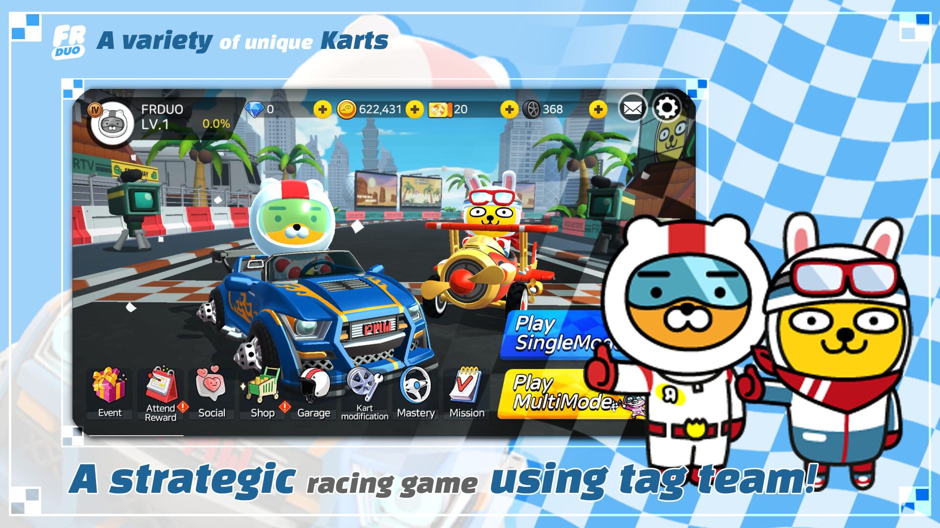 Friends Racing Duo - Screenshot