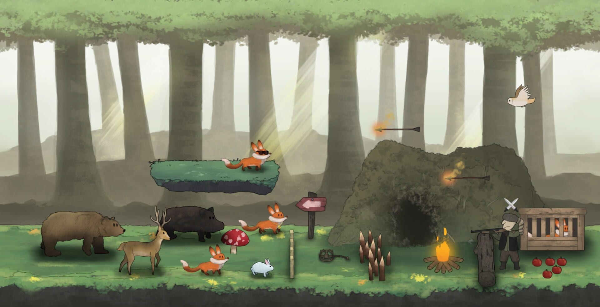 Red Fox and the Four Seasons: Design My Forest - Screenshot