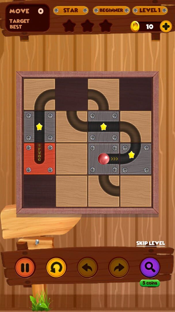 Wood Unroll Ball - Screenshot