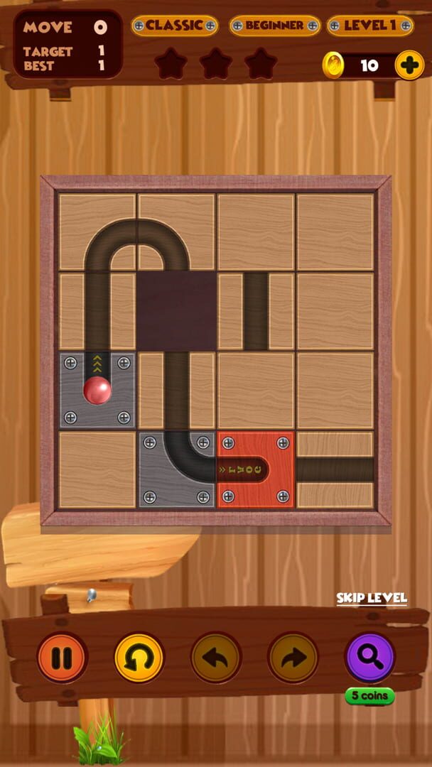 Wood Unroll Ball - Screenshot
