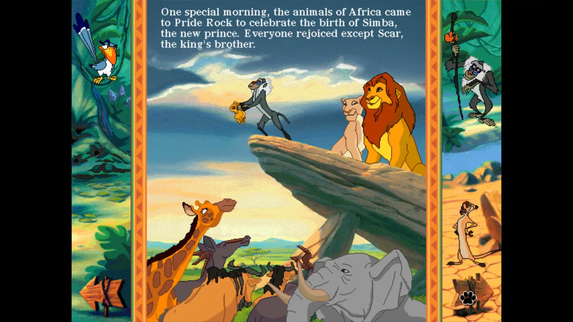 Captura de pantalla - Disney's Animated Storybook: The Lion King