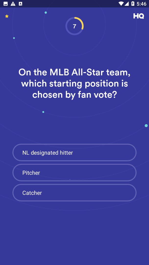 HQ Trivia screenshot