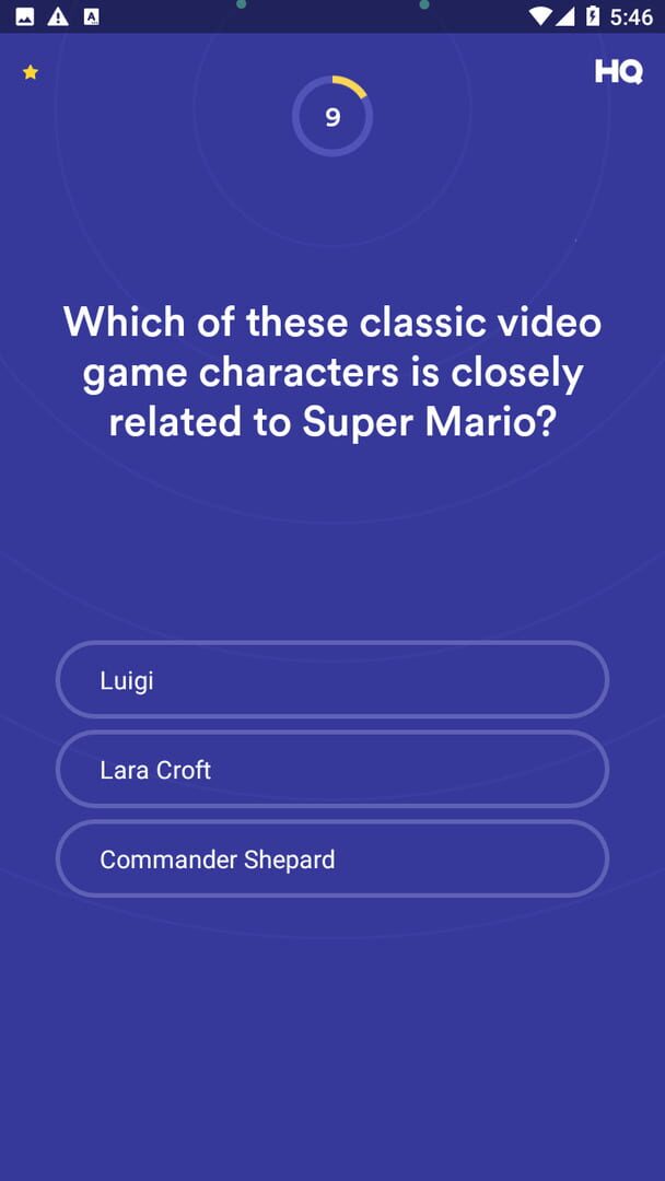 HQ Trivia screenshot
