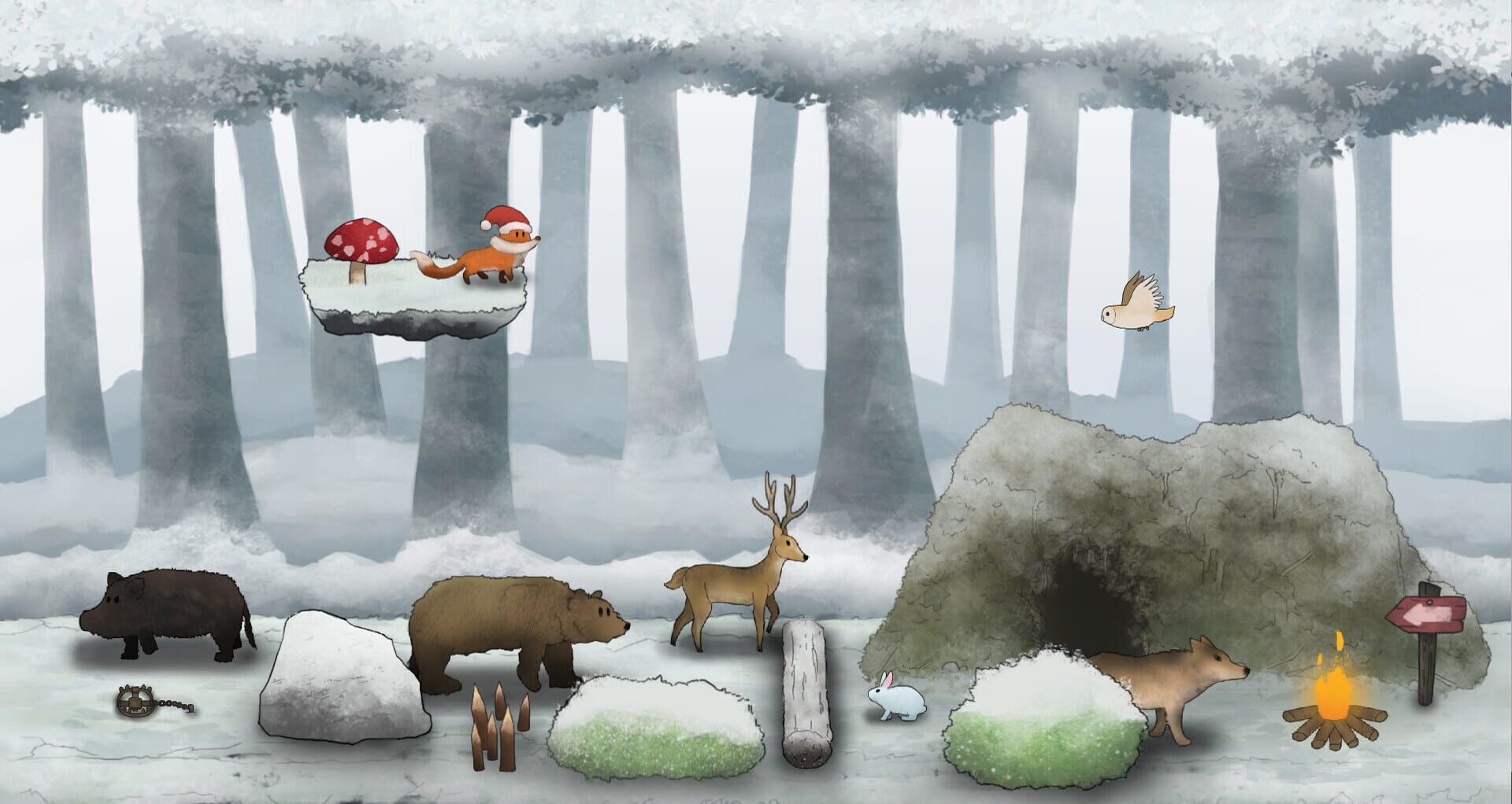 Red Fox and the Four Seasons: Design My Forest 2 - Screenshot