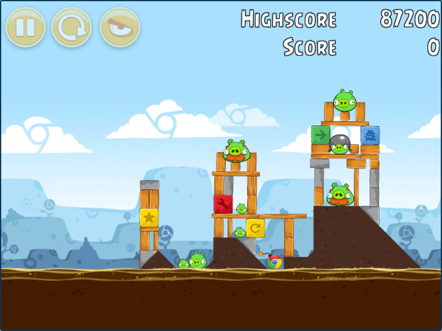 Captura de pantalla - Angry Birds Chrome