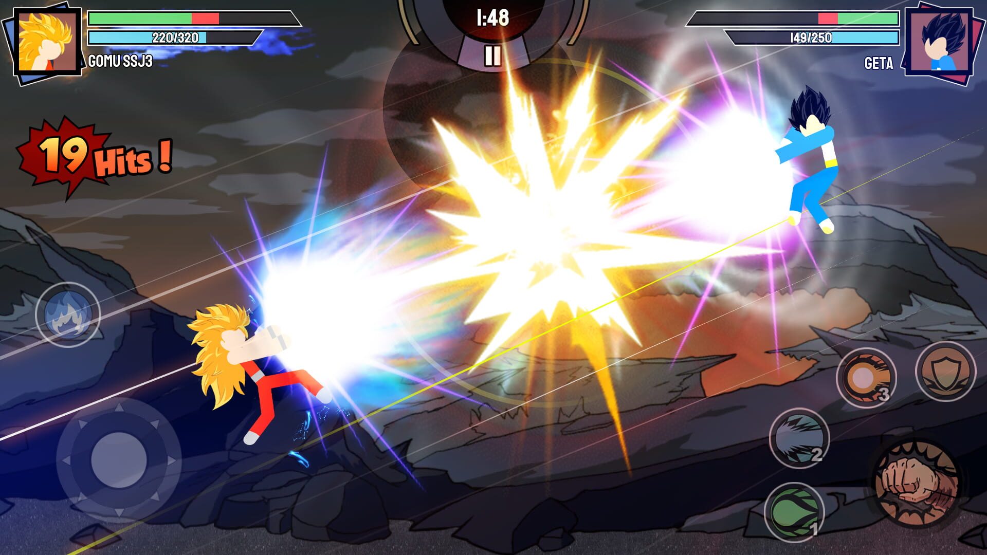 Stickman Warriors: Super Dragon Shadow Fight - Screenshot