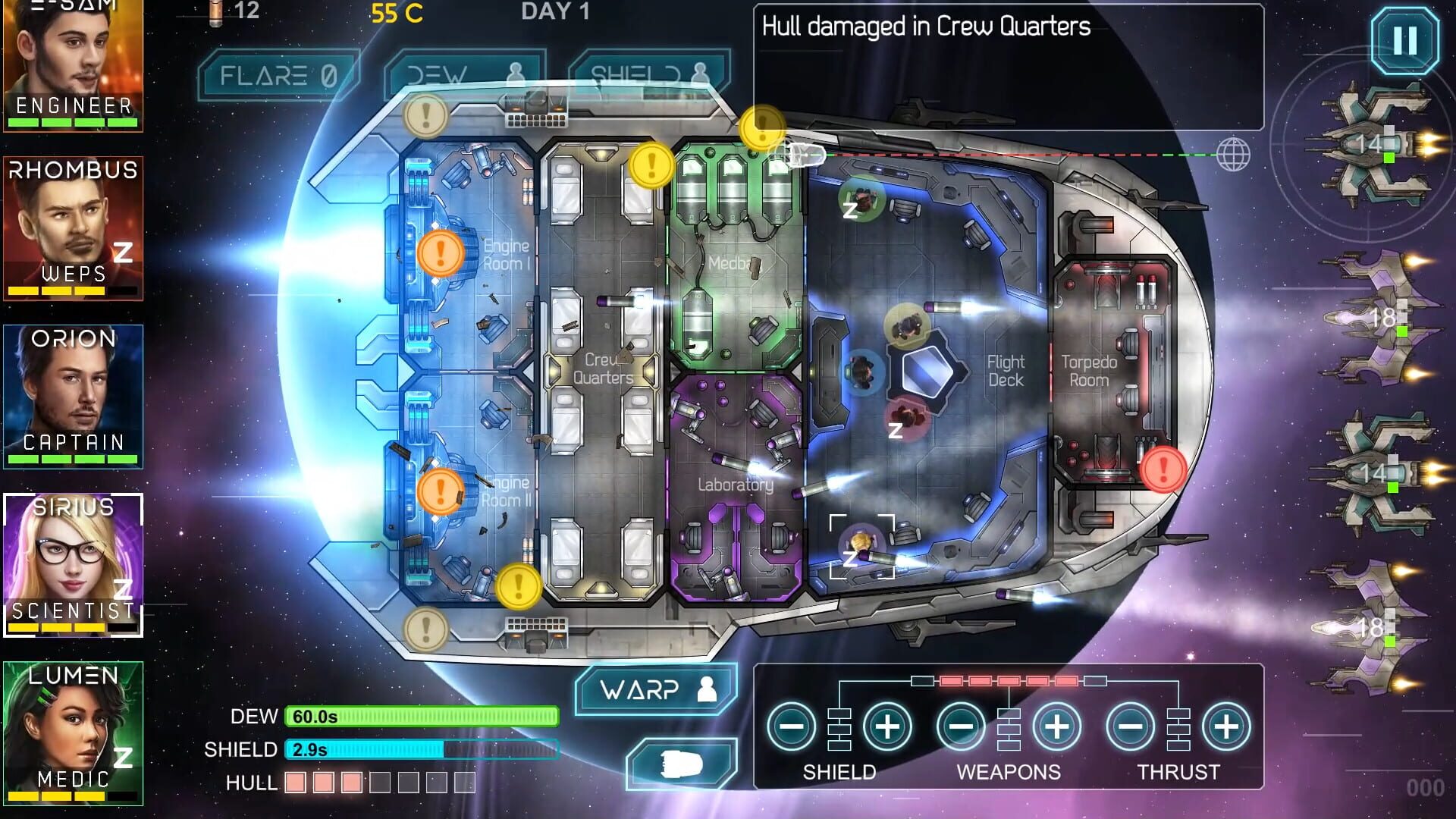Heliconian: Starship Crew Control - Screenshot