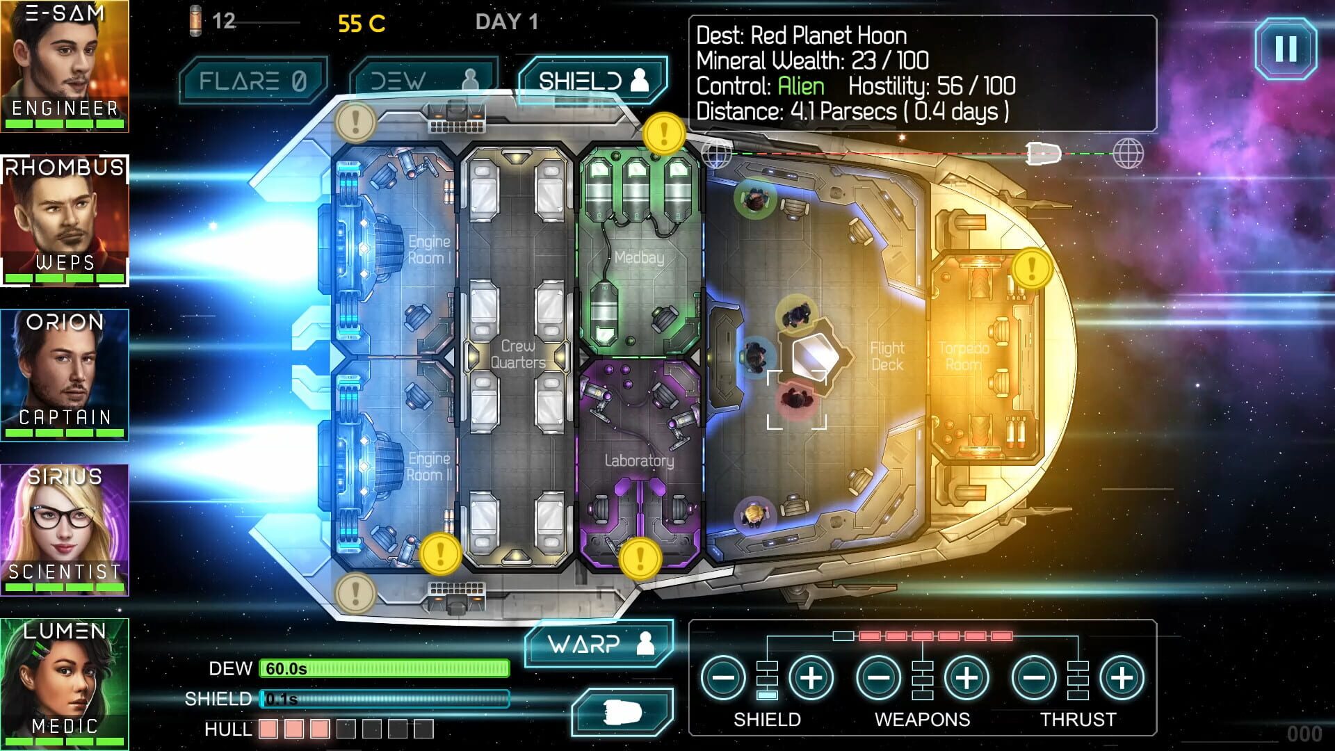 Heliconian: Starship Crew Control - Screenshot