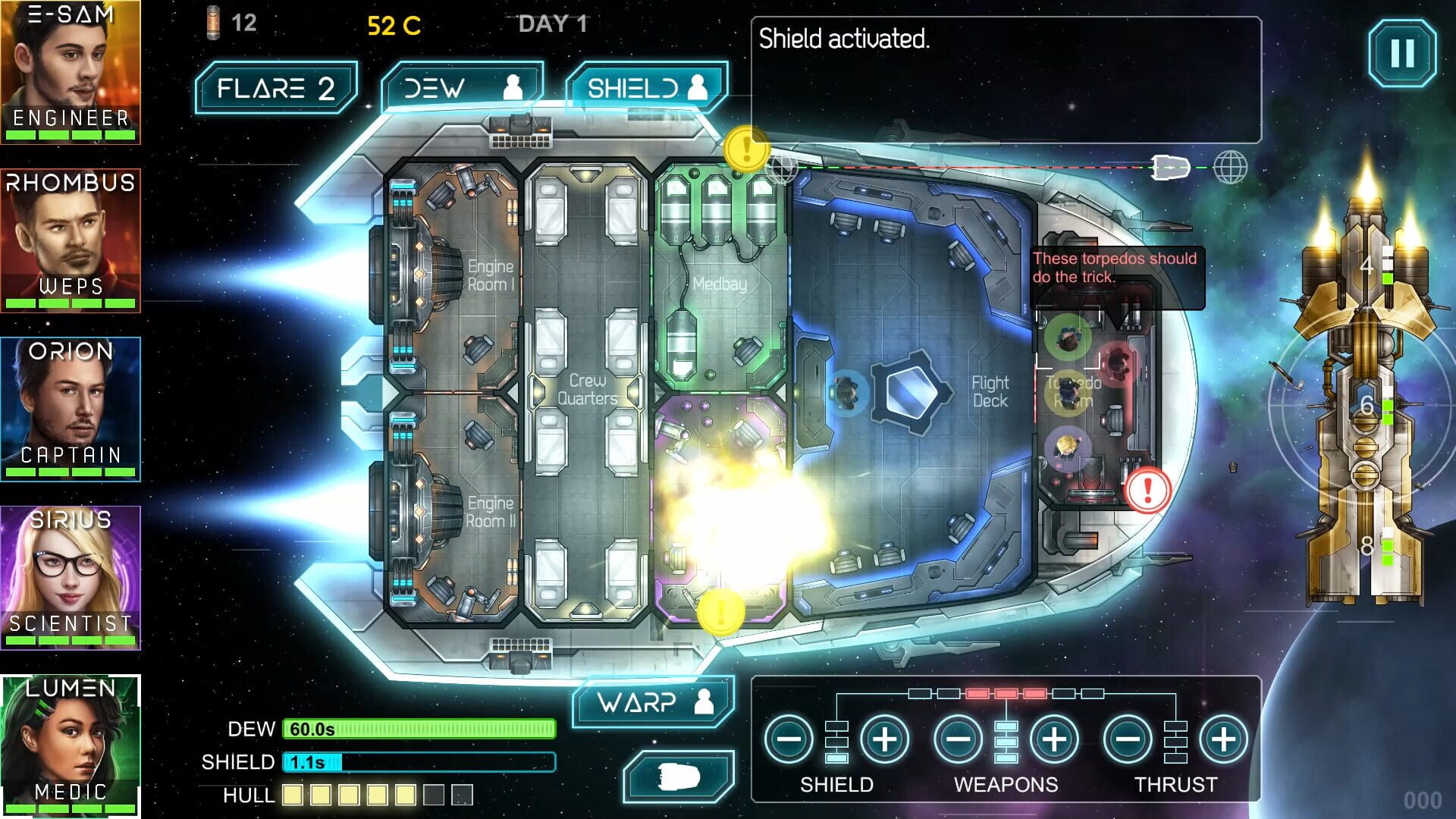 Heliconian: Starship Crew Control - Screenshot