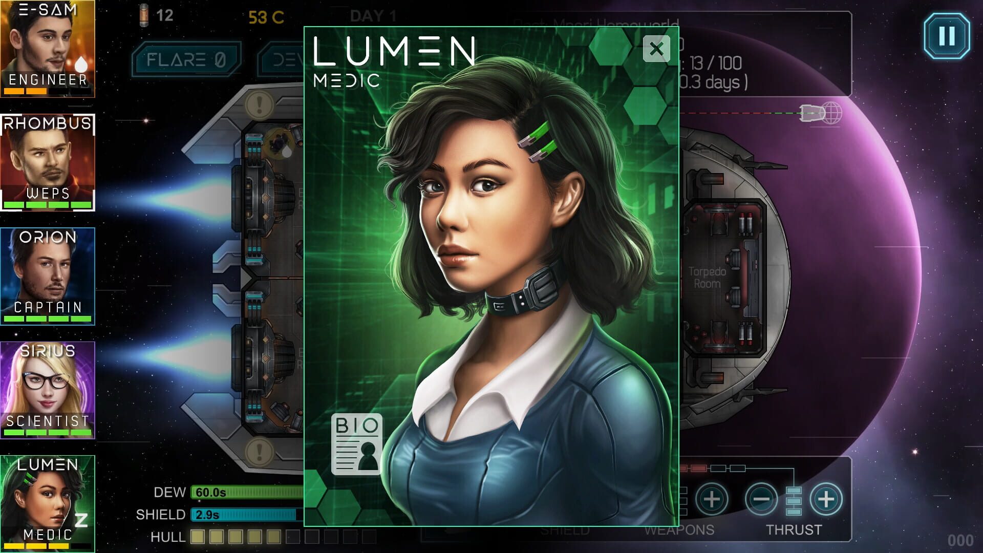 Heliconian: Starship Crew Control - Screenshot