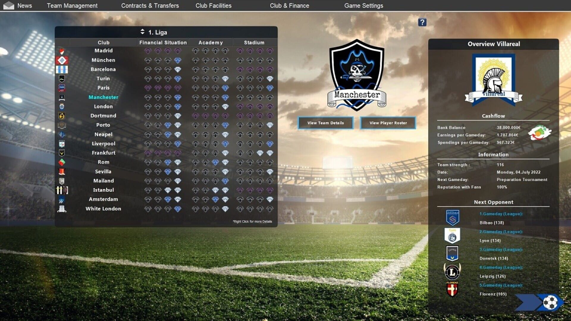European Football Dynasty 2023 - Screenshot