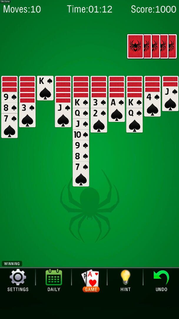 Spider Solitaire 2022 - Screenshot