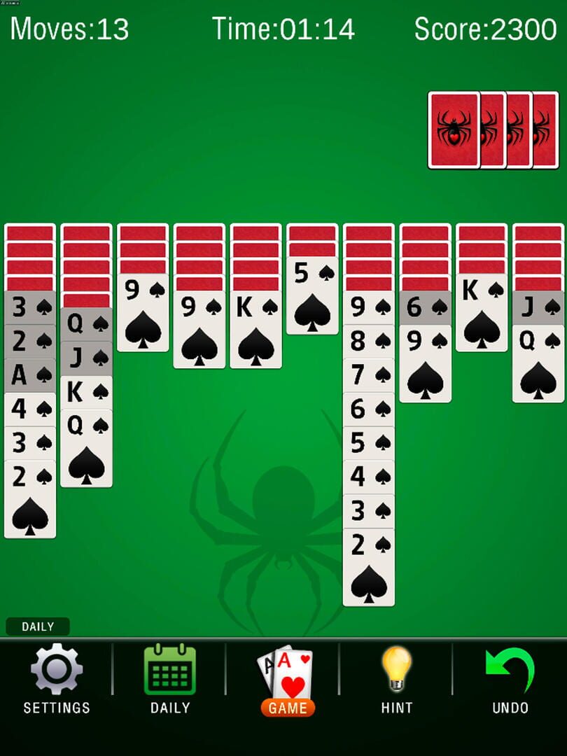 Spider Solitaire 2022 - Screenshot