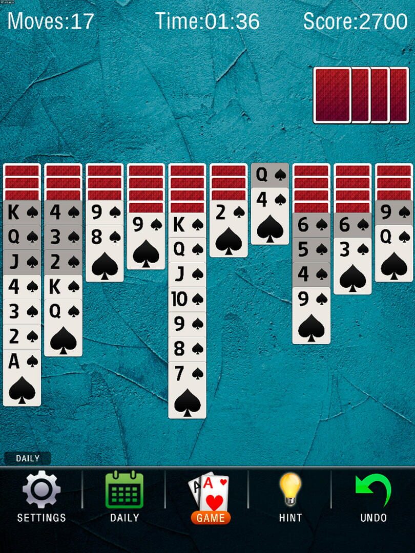 Spider Solitaire 2022 - Screenshot