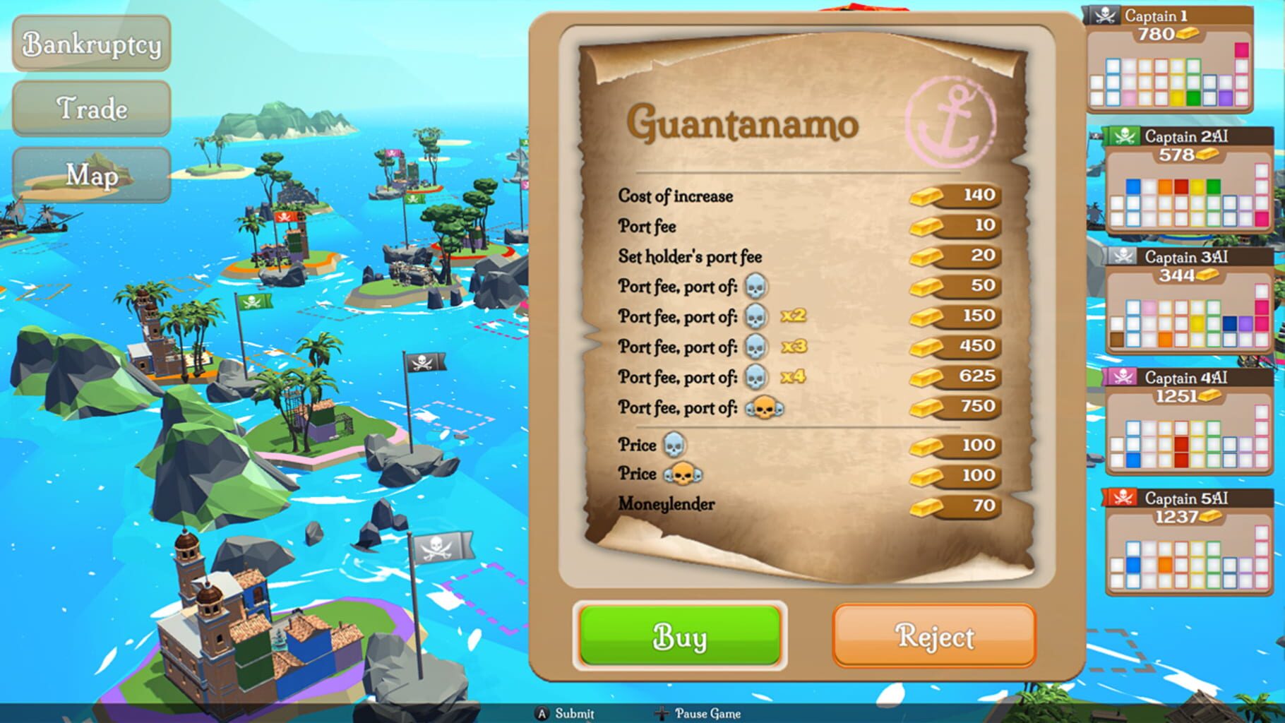 Piratepoly Gold: Caribbean Treasure screenshot