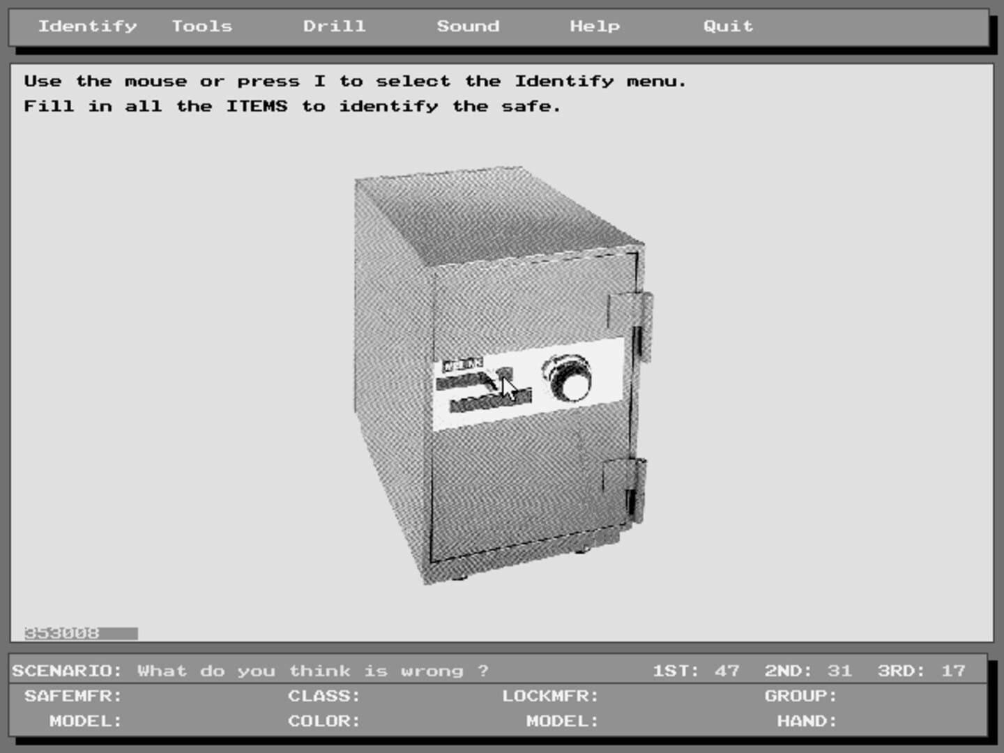 Safe Opening Simulator - Screenshot