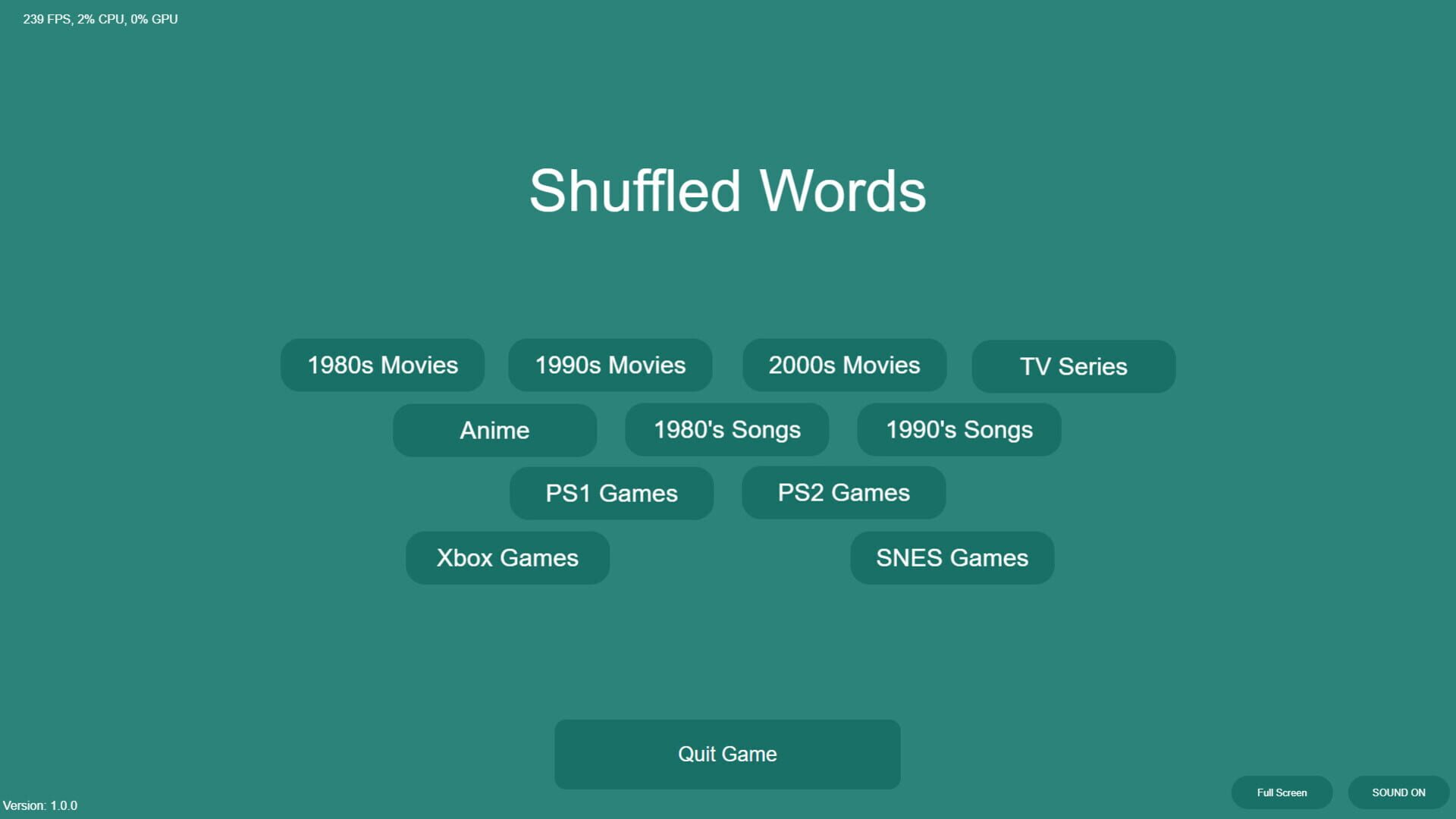 Shuffled Words - Screenshot