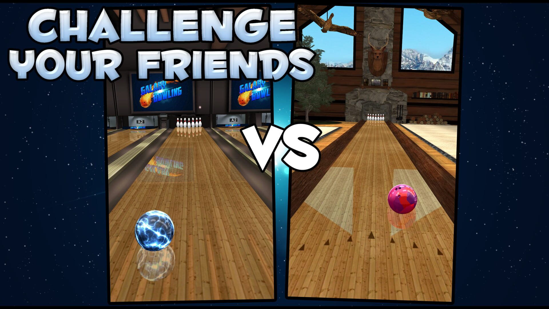 Galaxy Bowling 3D Free - Screenshot