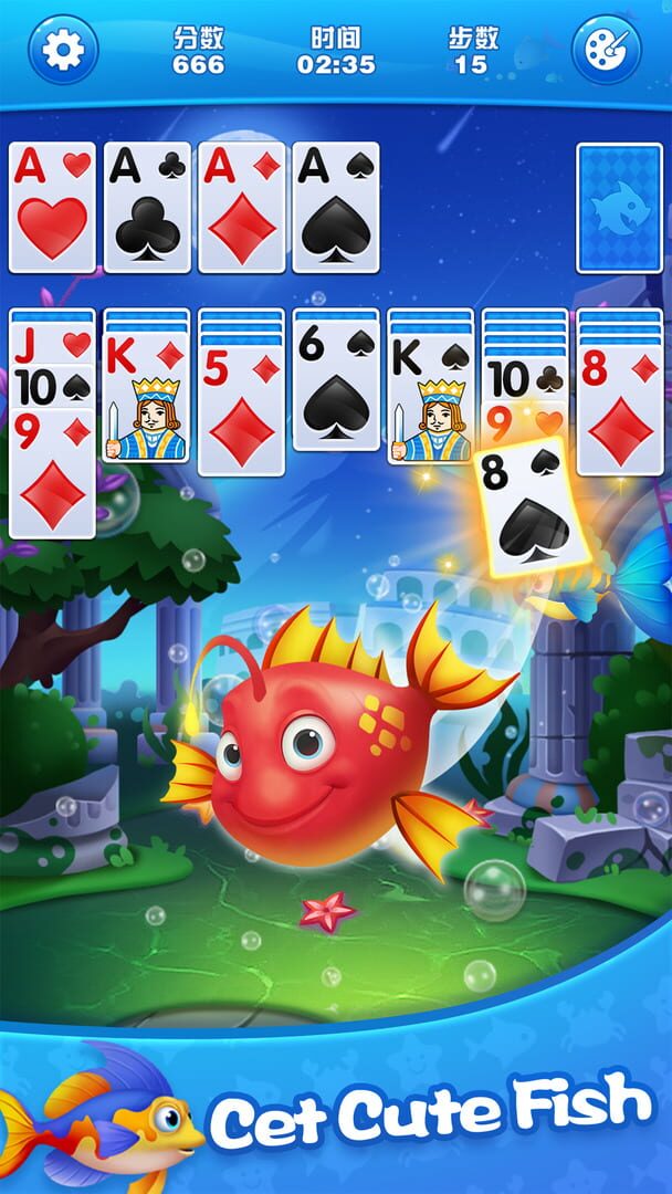 Solitaire Fish Klondike - Screenshot