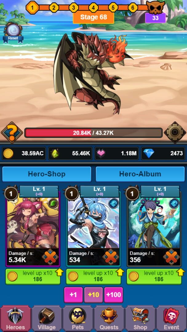 Idle Heroines - Screenshot