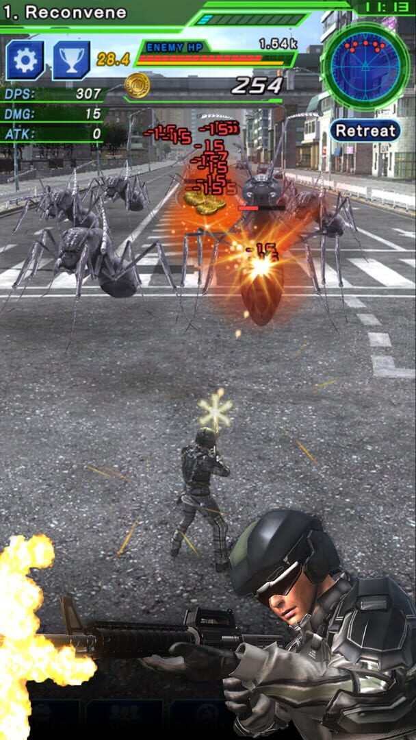 Tap Wars: Earth Defense Force 4.1 - The Shadow of New Despair - Screenshot