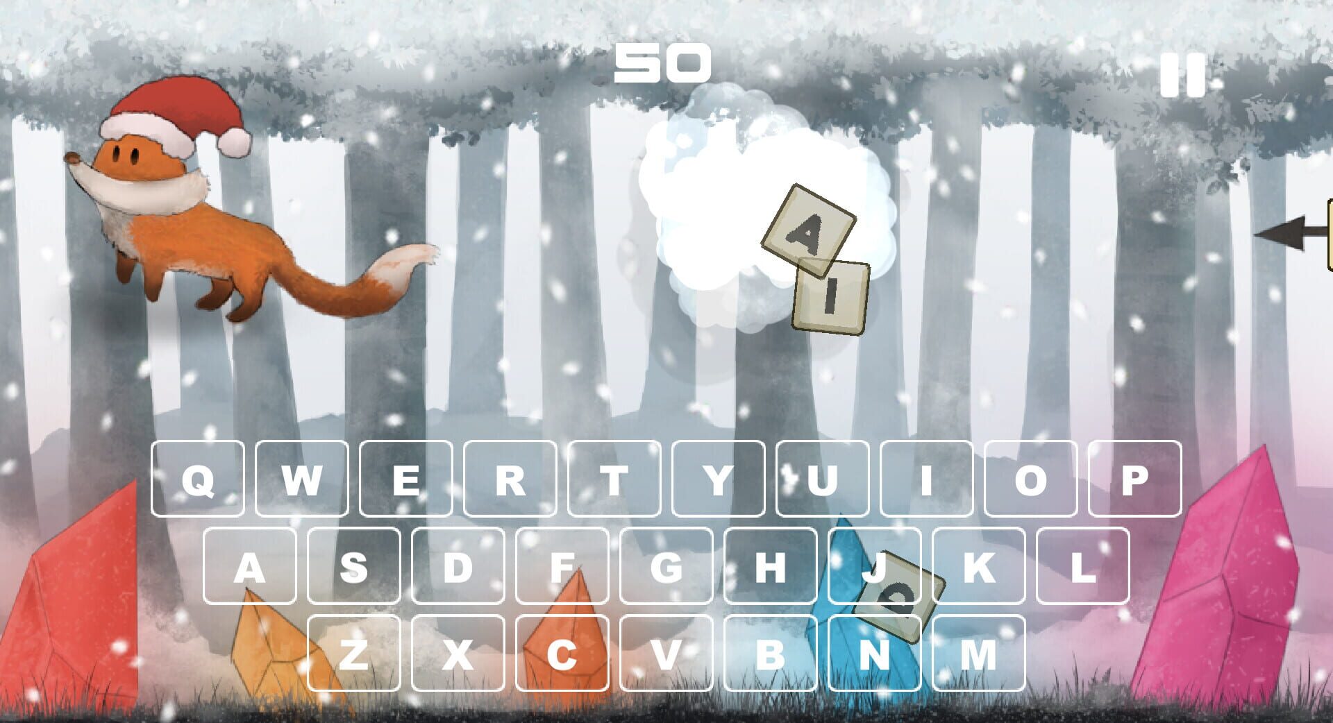 Red Fox and the Four Seasons: Typing Game - Screenshot