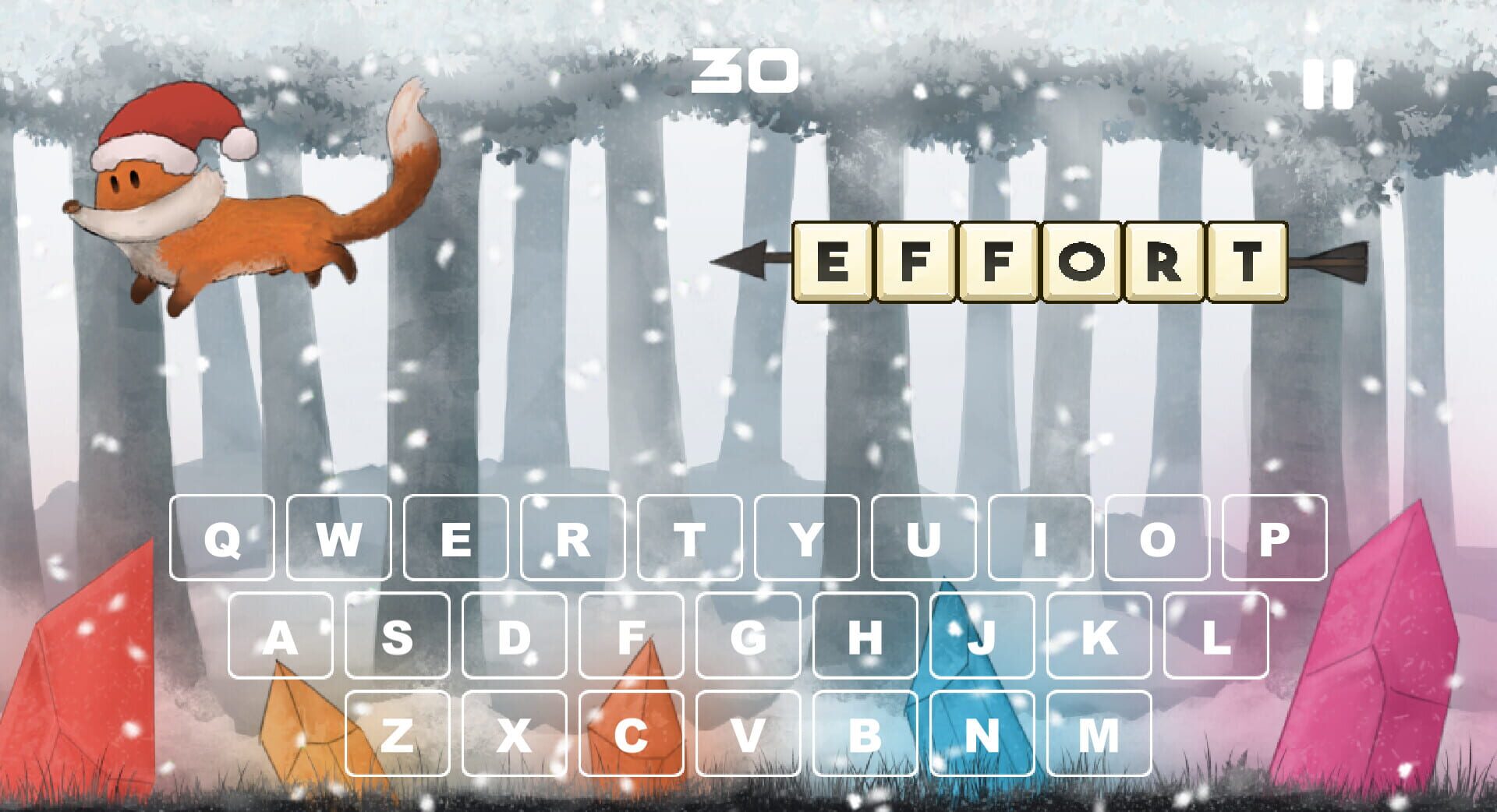 Red Fox and the Four Seasons: Typing Game - Screenshot