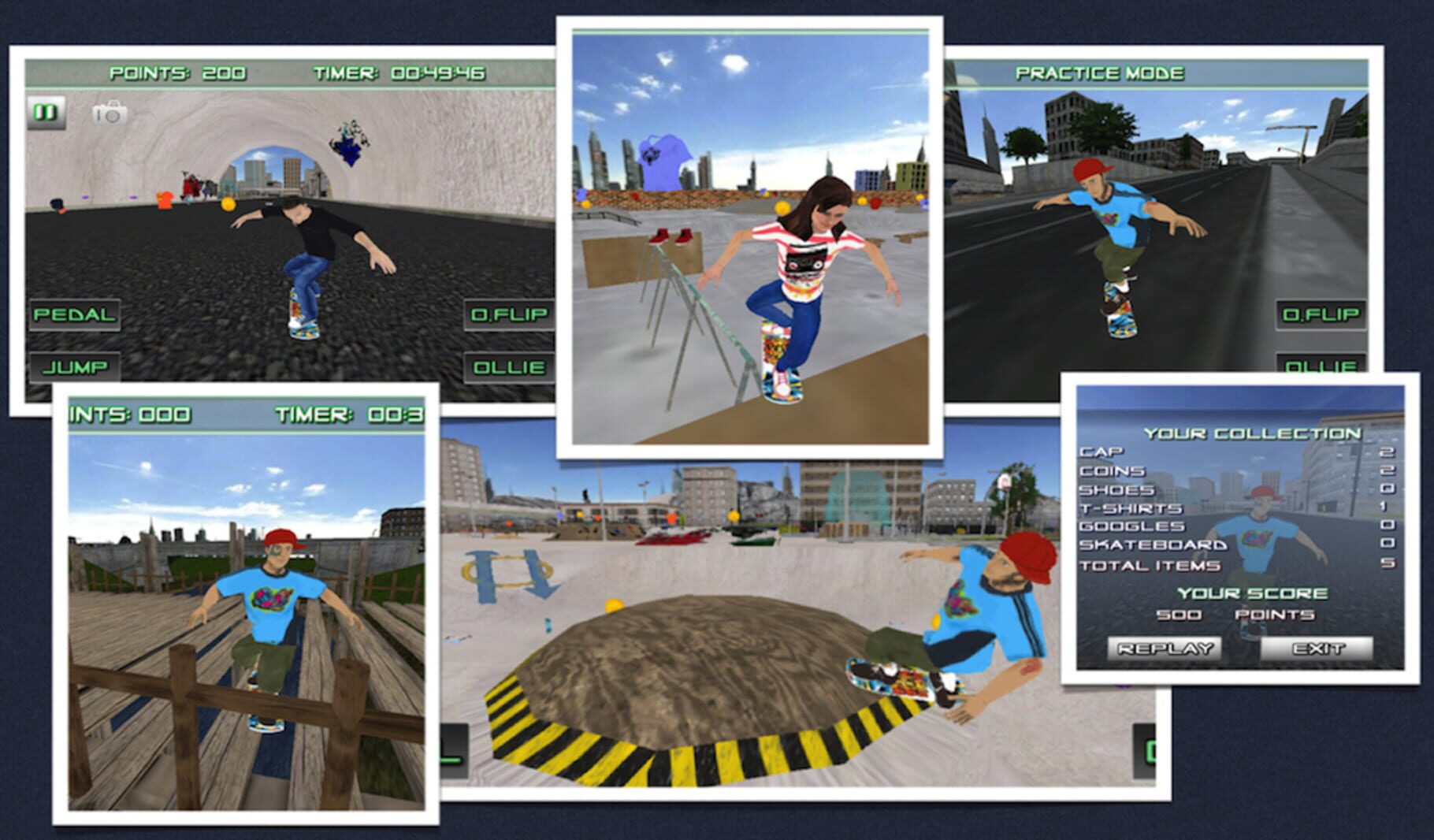 Captura de pantalla - Skateboard 3D - Skater Die Hard Skate Boarding Game