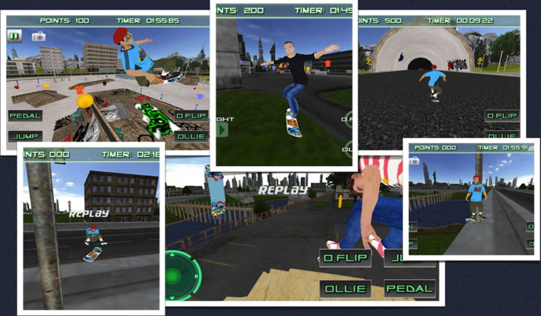 Captura de pantalla - Skateboard 3D - Skater Die Hard Skate Boarding Game