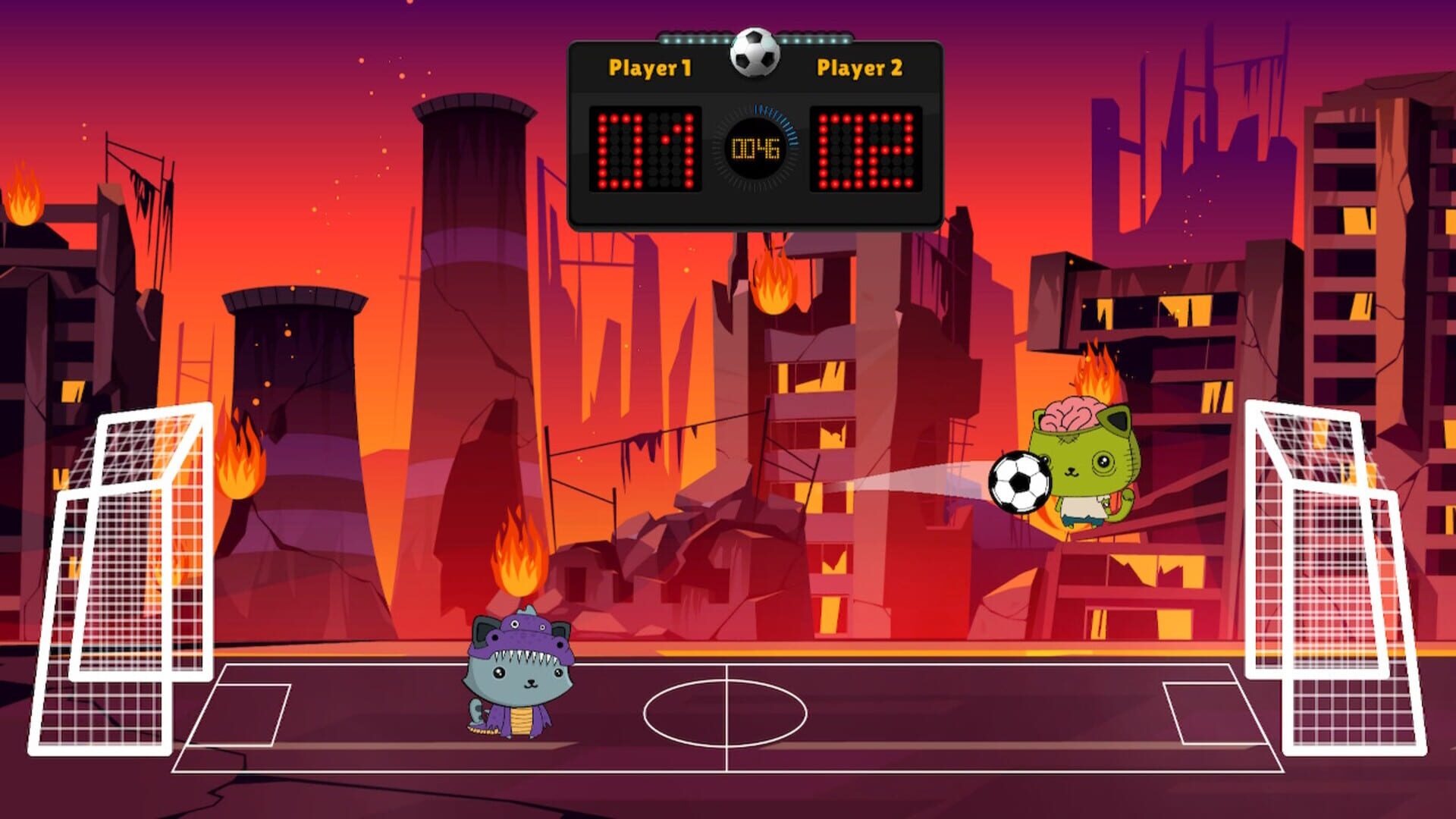 Kitten's Head Football: Halloween - Screenshot