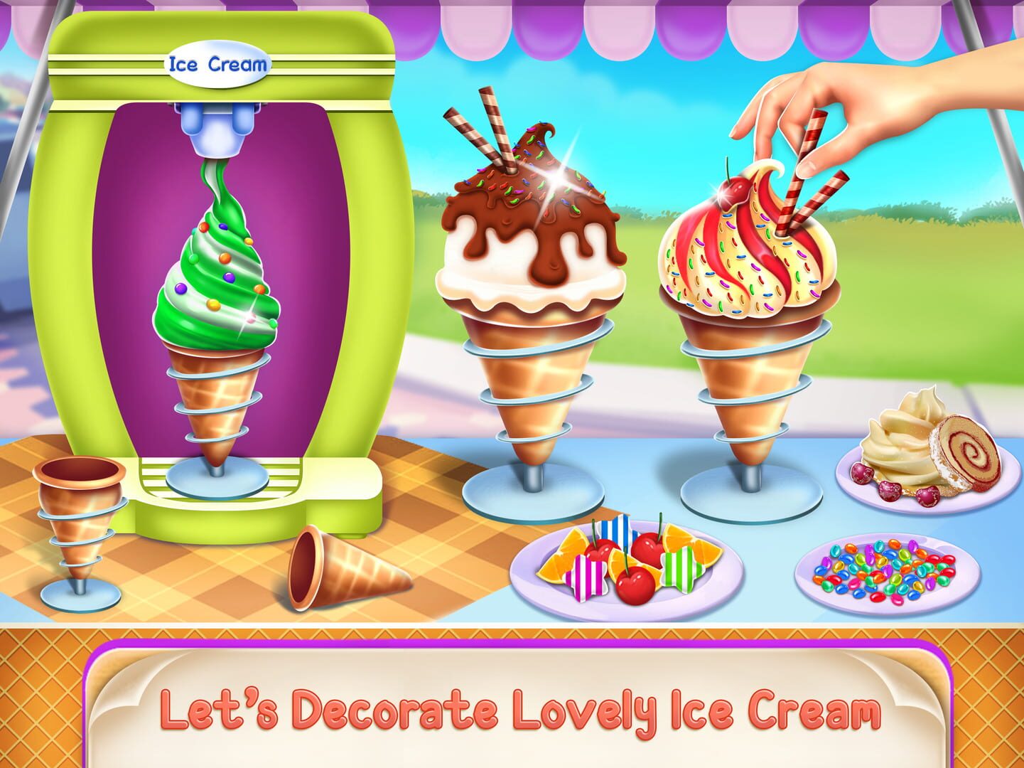Icecream Cone Cupcake Baking - Screenshot