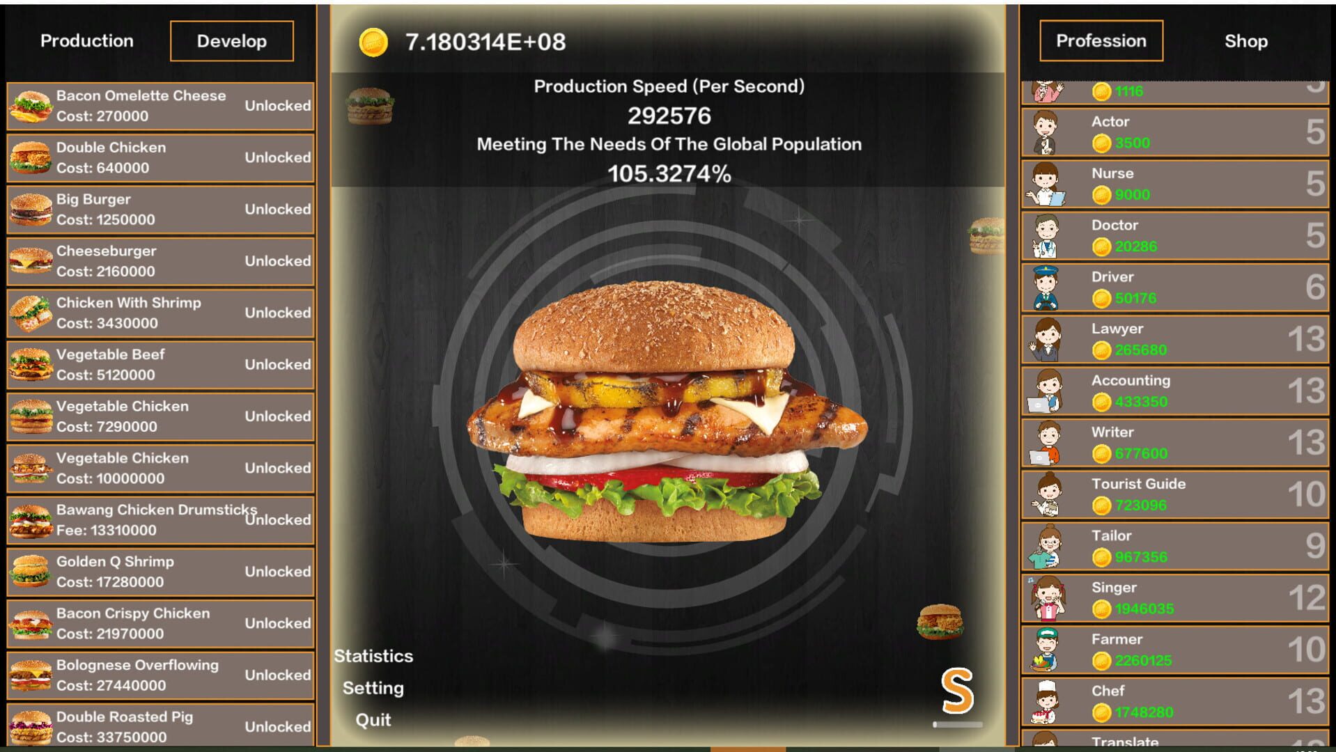 Idle Hamburgers Save the World - Screenshot