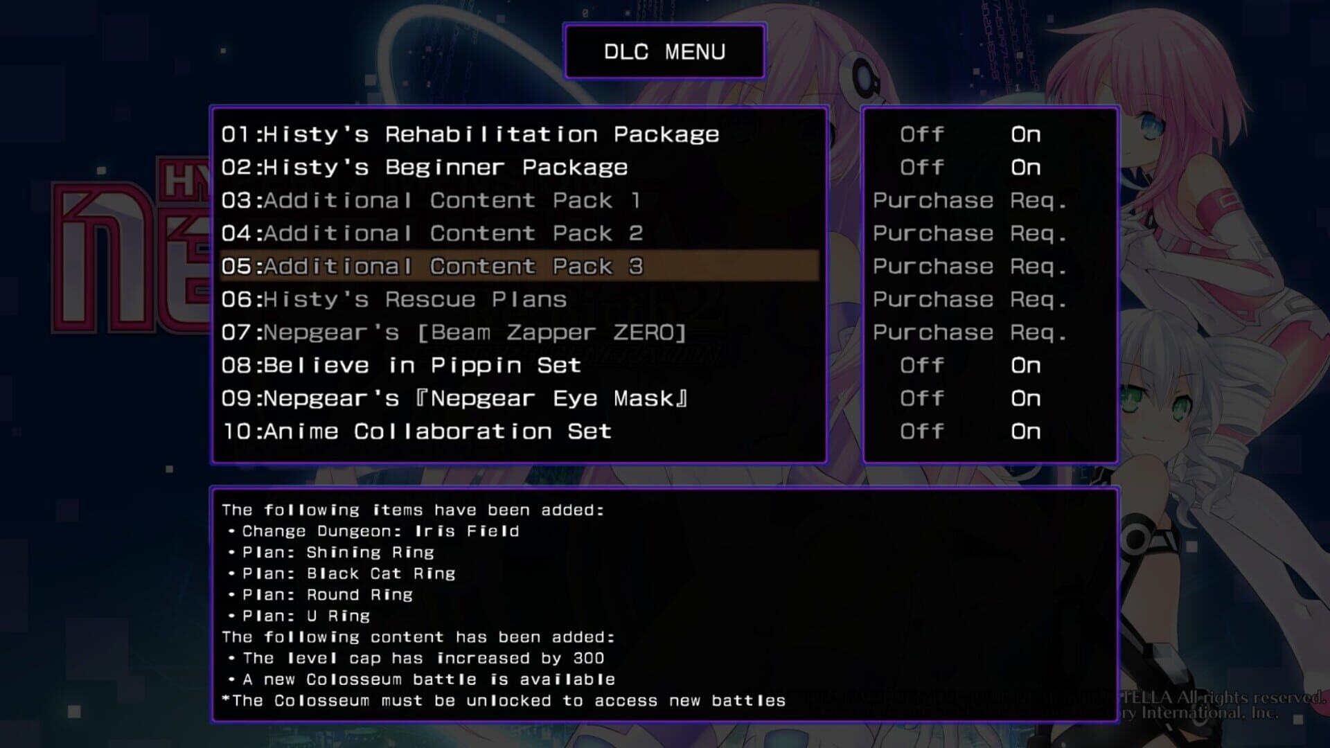 Hyperdimension Neptunia Re;Birth2: Sister's Generation - Additional Content Pack 3 - Screenshot