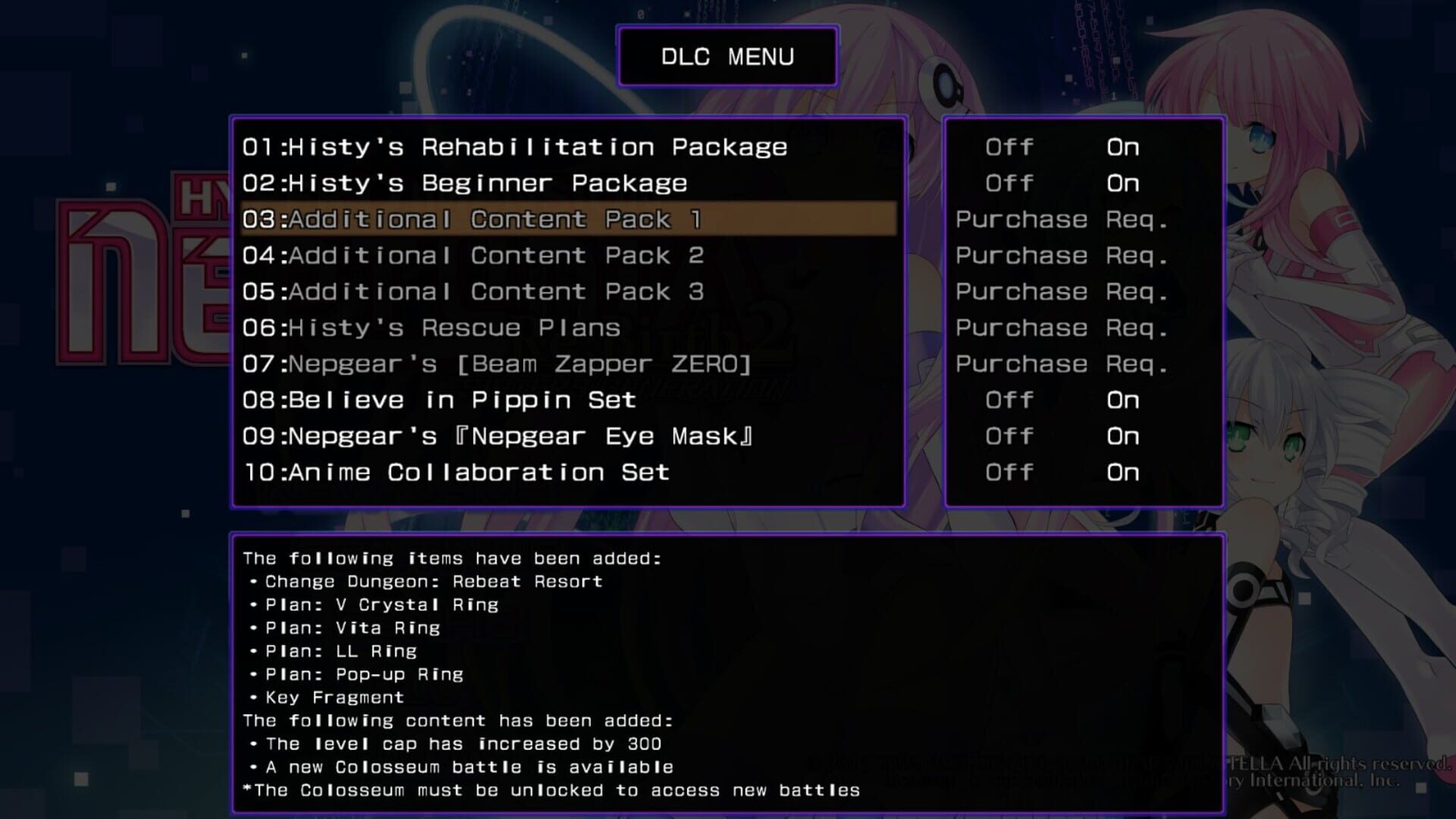 Hyperdimension Neptunia Re;Birth2: Sister's Generation - Additional Content Pack 1 - Screenshot
