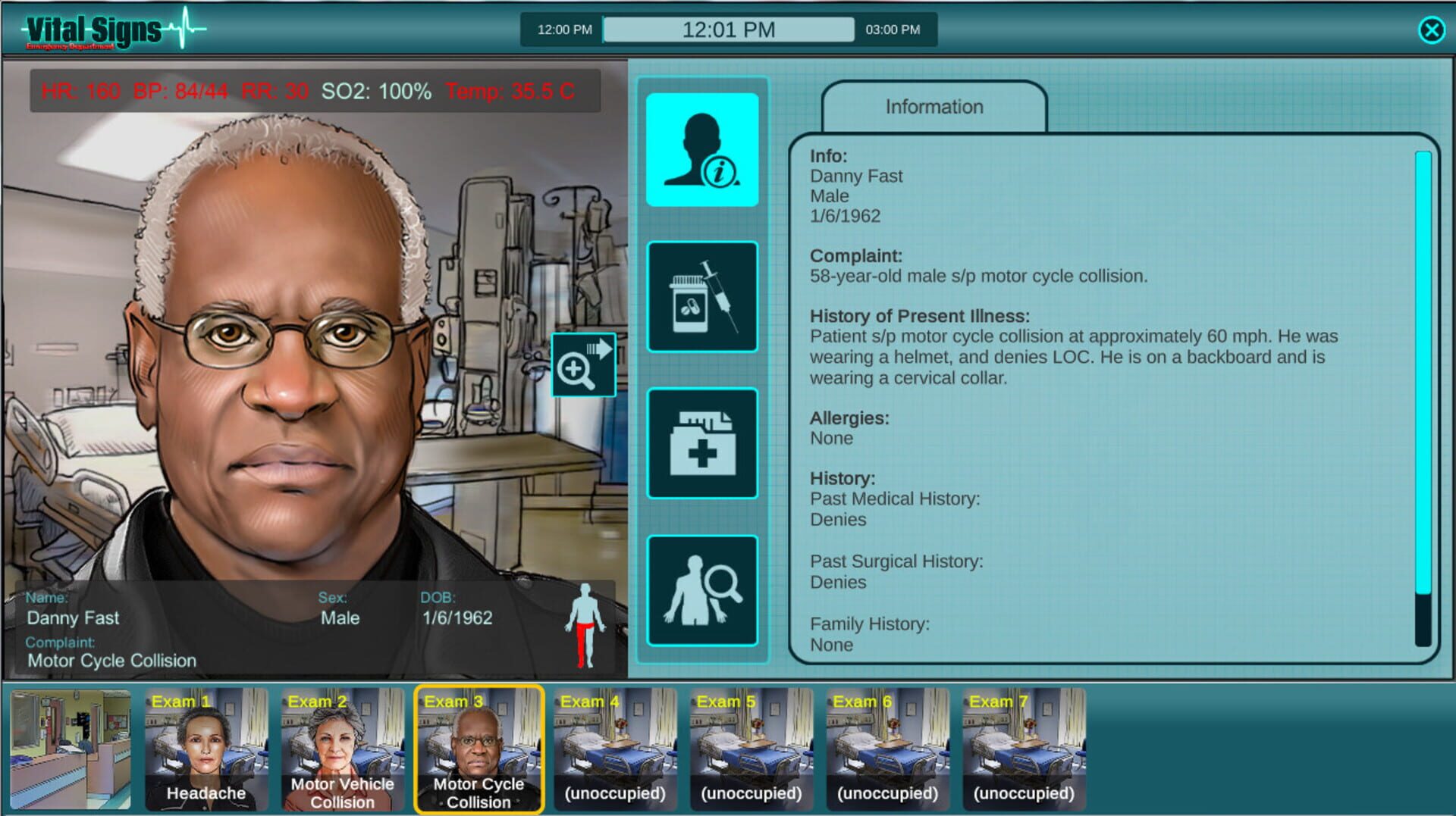 Vital Signs: Emergency Department - Older Adult Cases Package - Screenshot