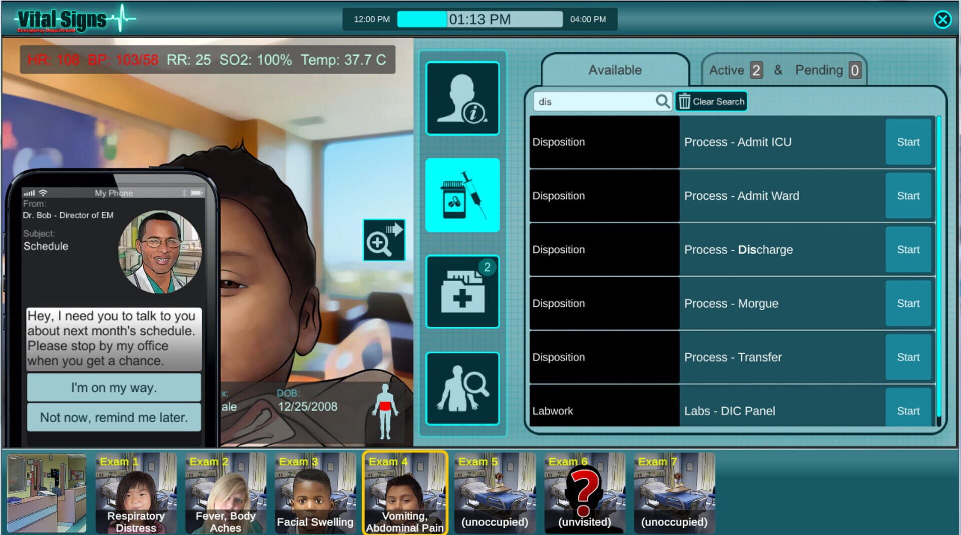 Vital Signs: Emergency Department - Pediatric Common Disease Package - Screenshot