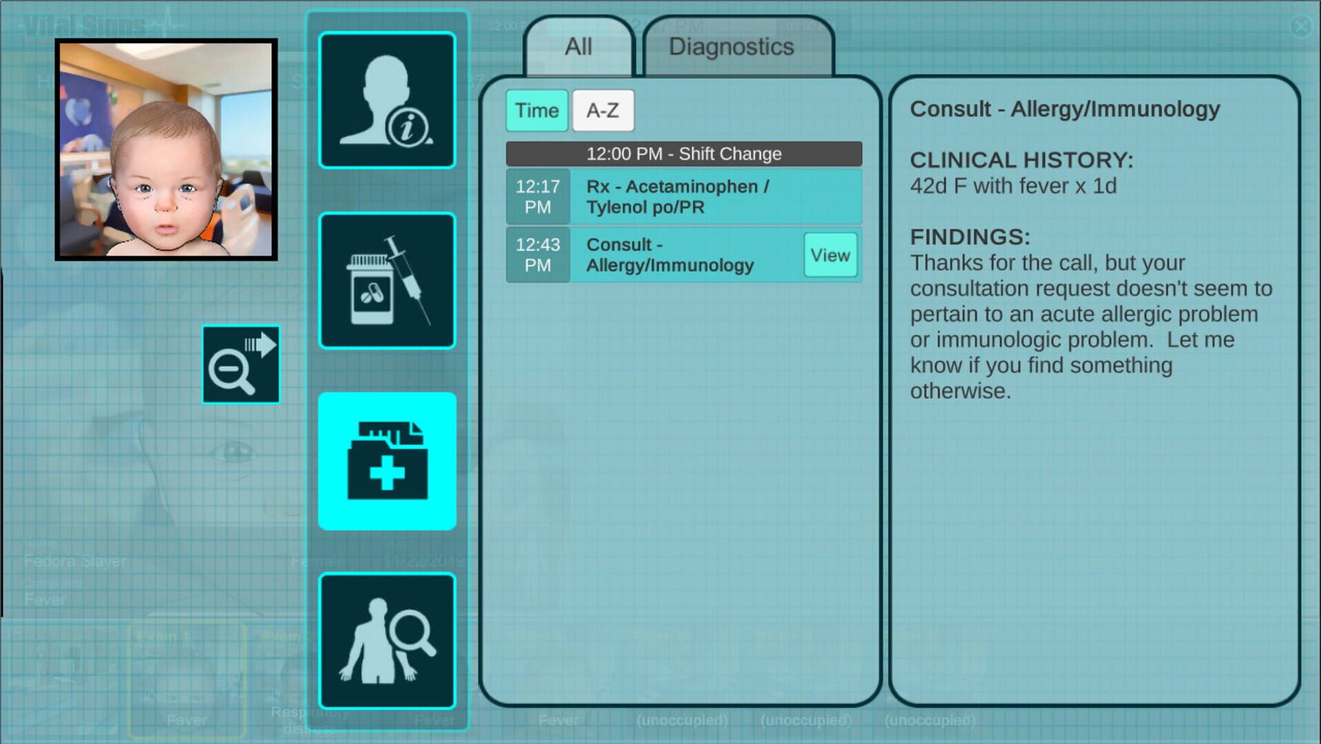 Vital Signs: Emergency Department - Pediatric Infant Cases Package - Screenshot