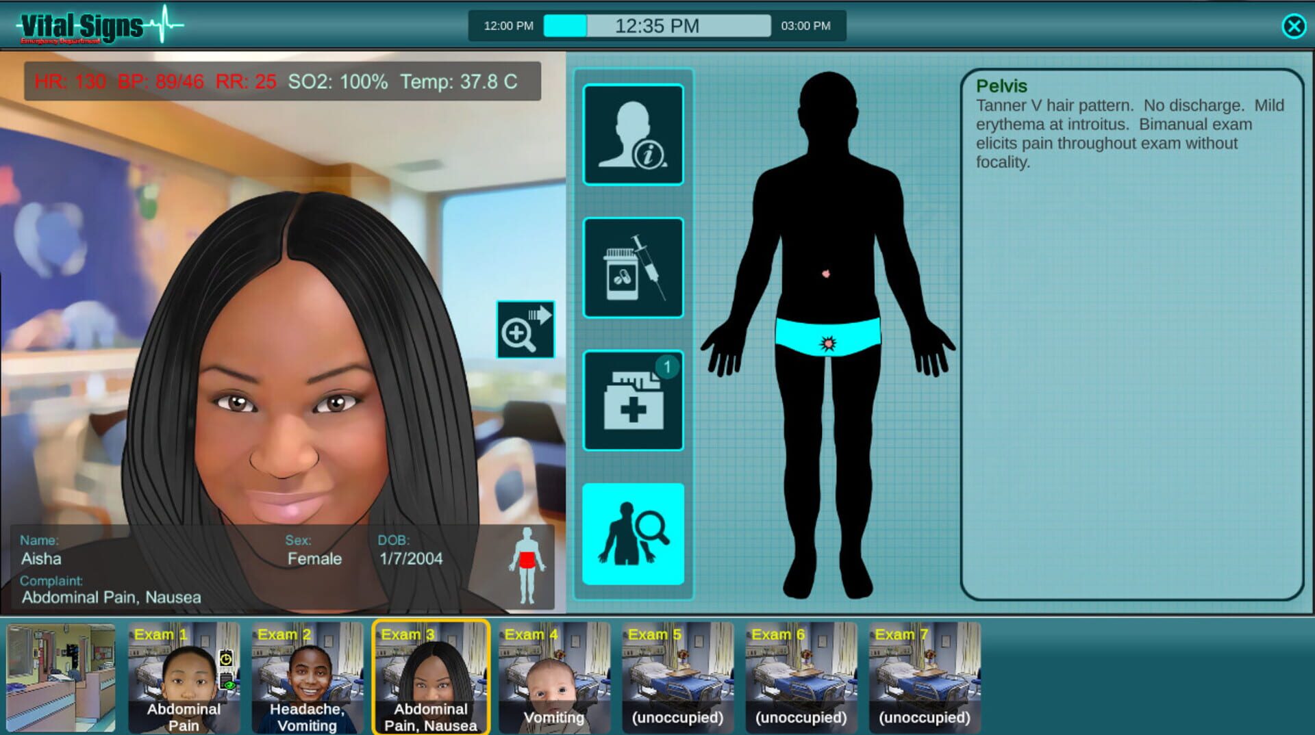 Vital Signs: Emergency Department - Pediatric Digestive Disease Package - Screenshot