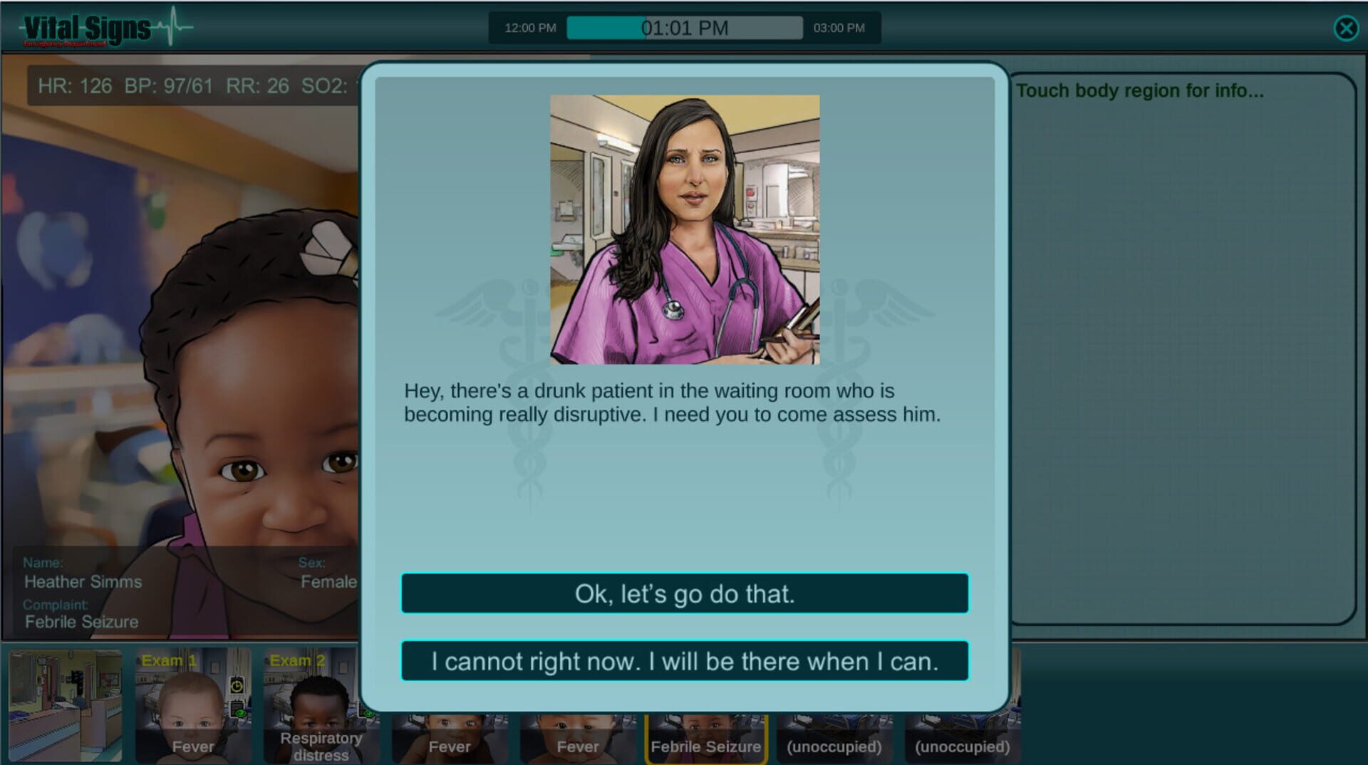 Vital Signs: Emergency Department - Pediatric Infant Cases Package - Screenshot