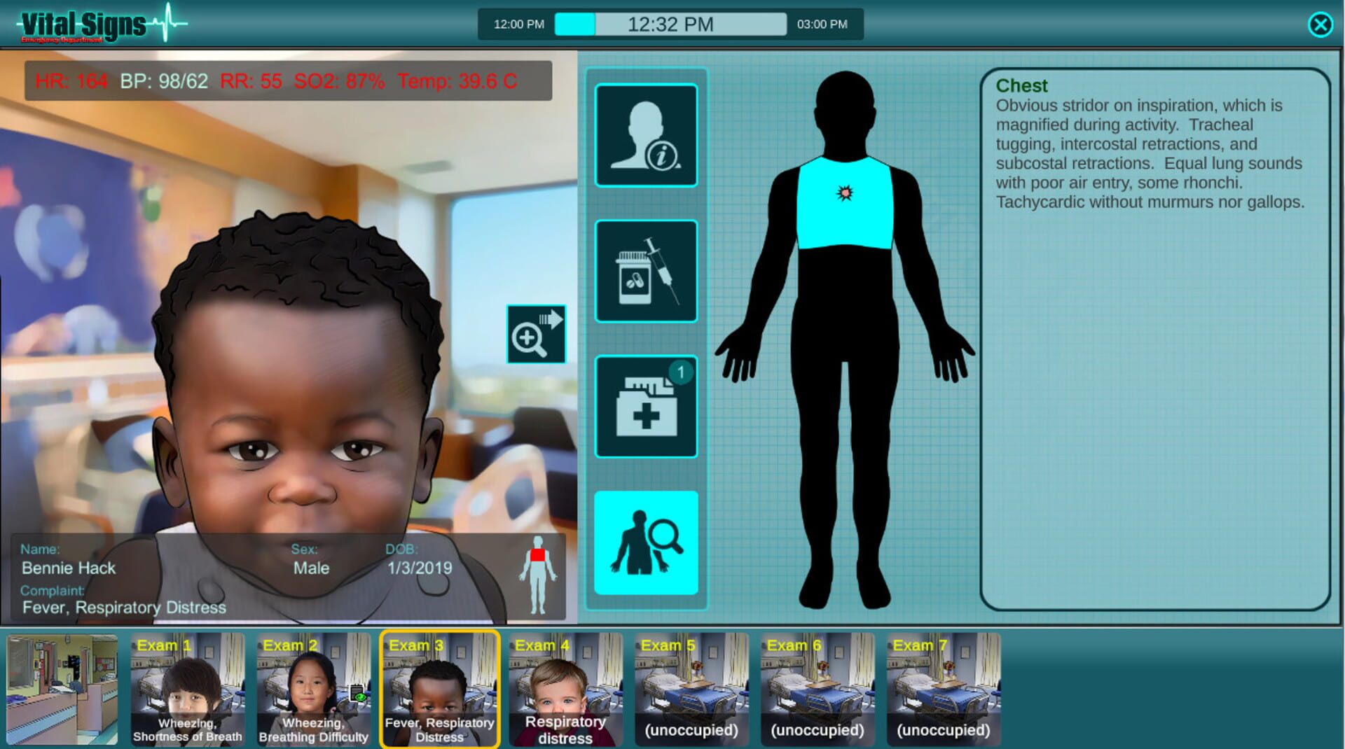 Vital Signs: Emergency Department - Pediatric Respiratory Disease Package - Screenshot