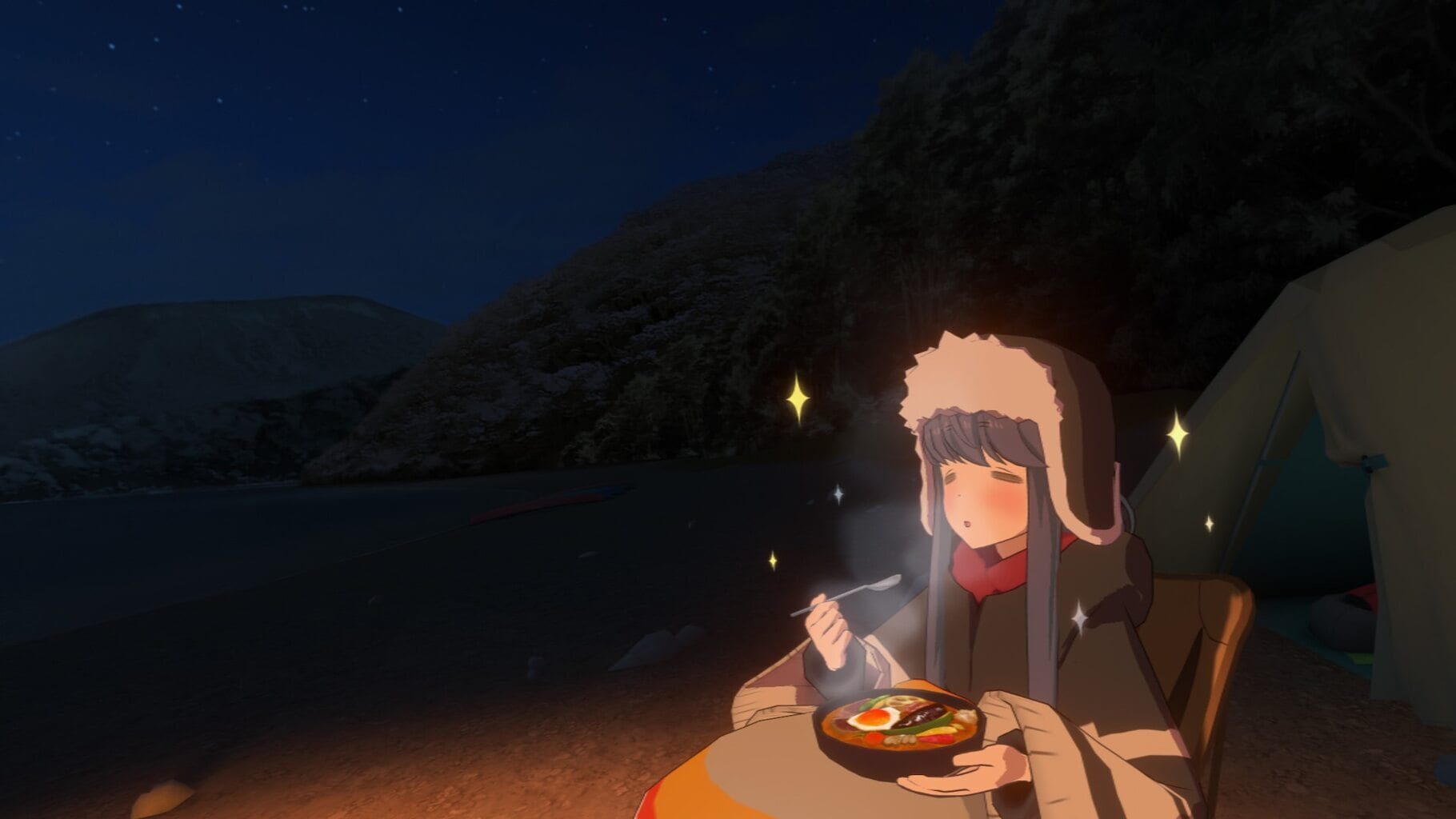 Captura de pantalla - Laid-Back Camp: Virtual - Lake Motosu