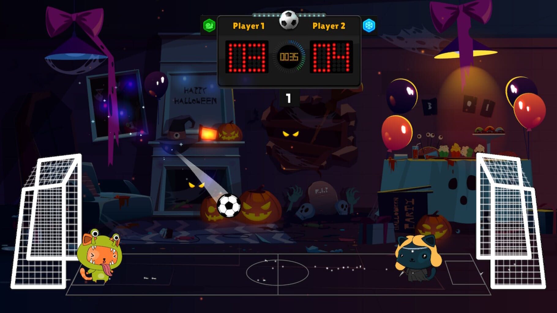 Kitten's Head Football: Spooky Edition screenshot