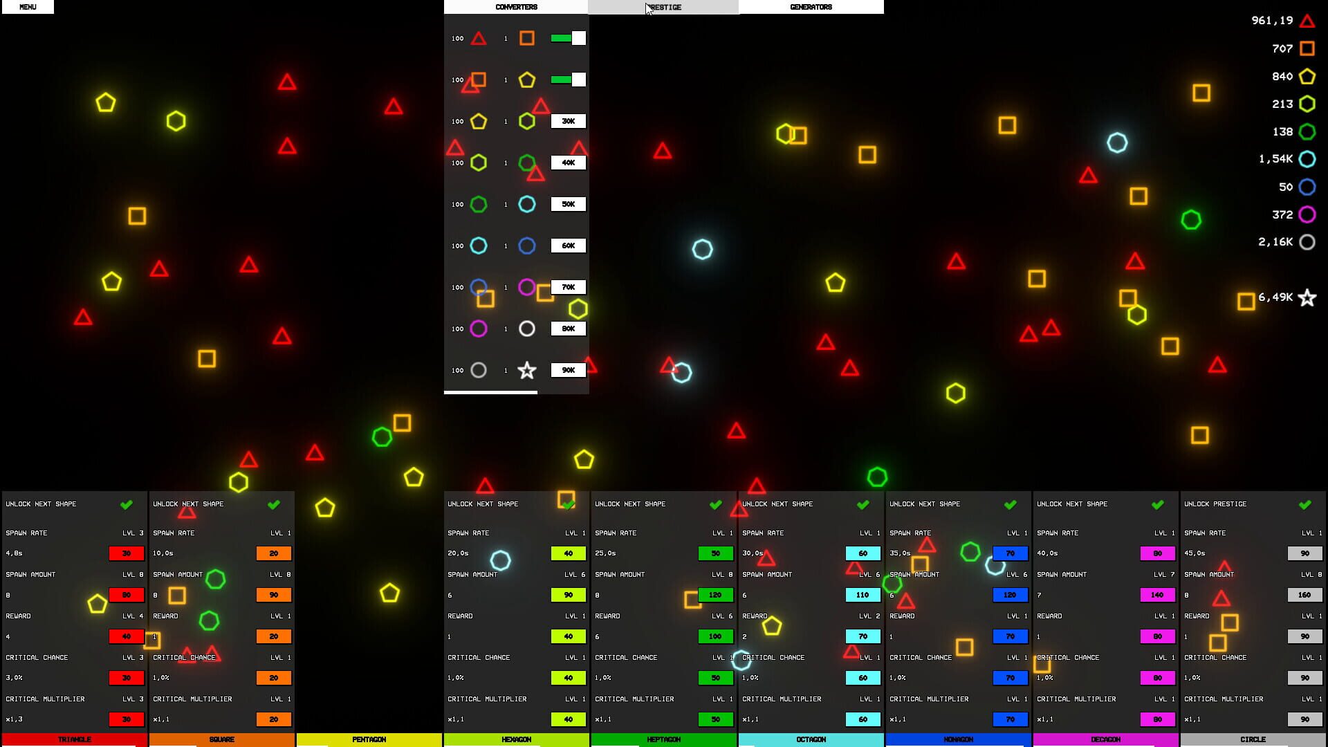Idle Shapes - Screenshot