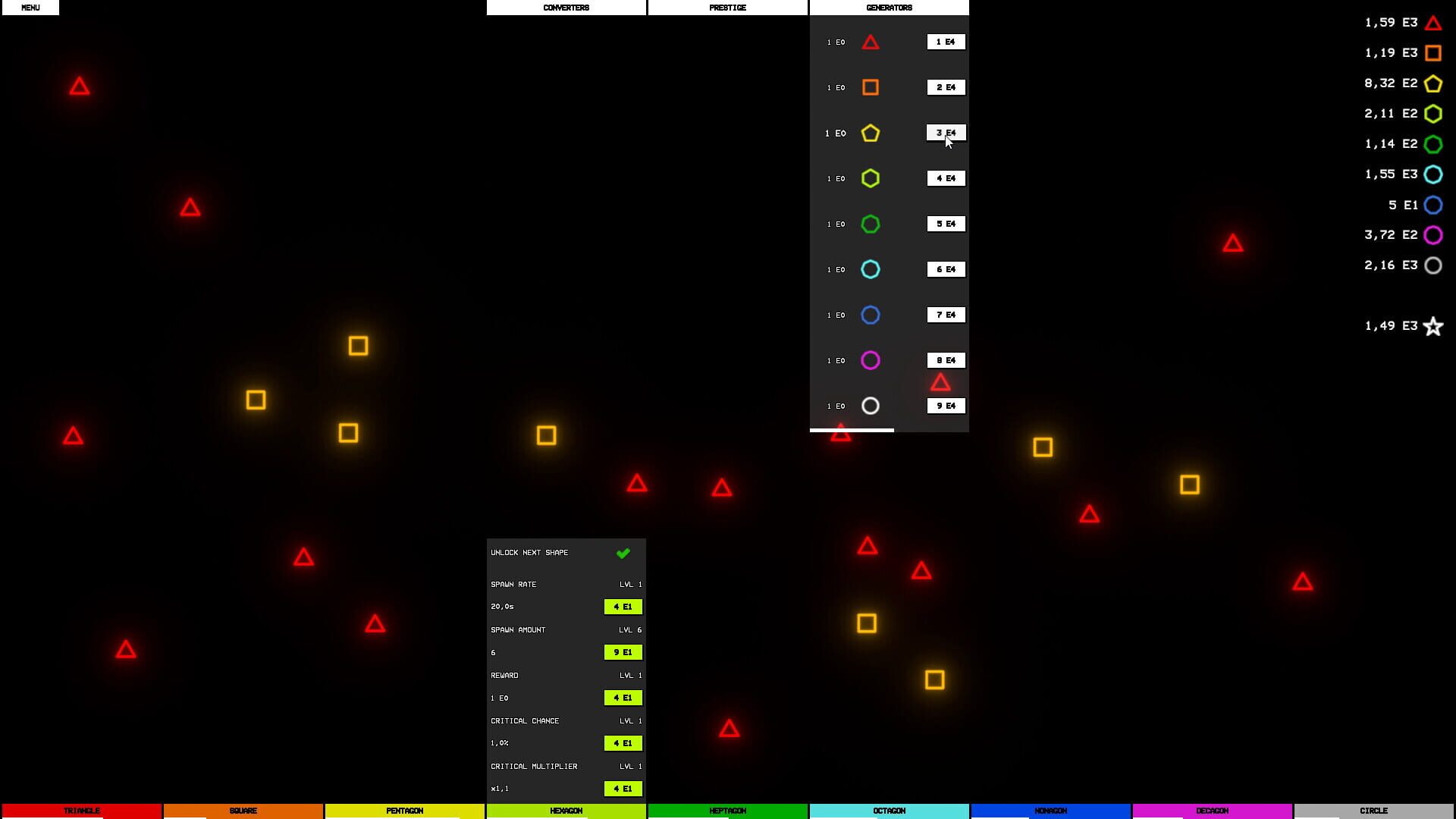 Idle Shapes - Screenshot
