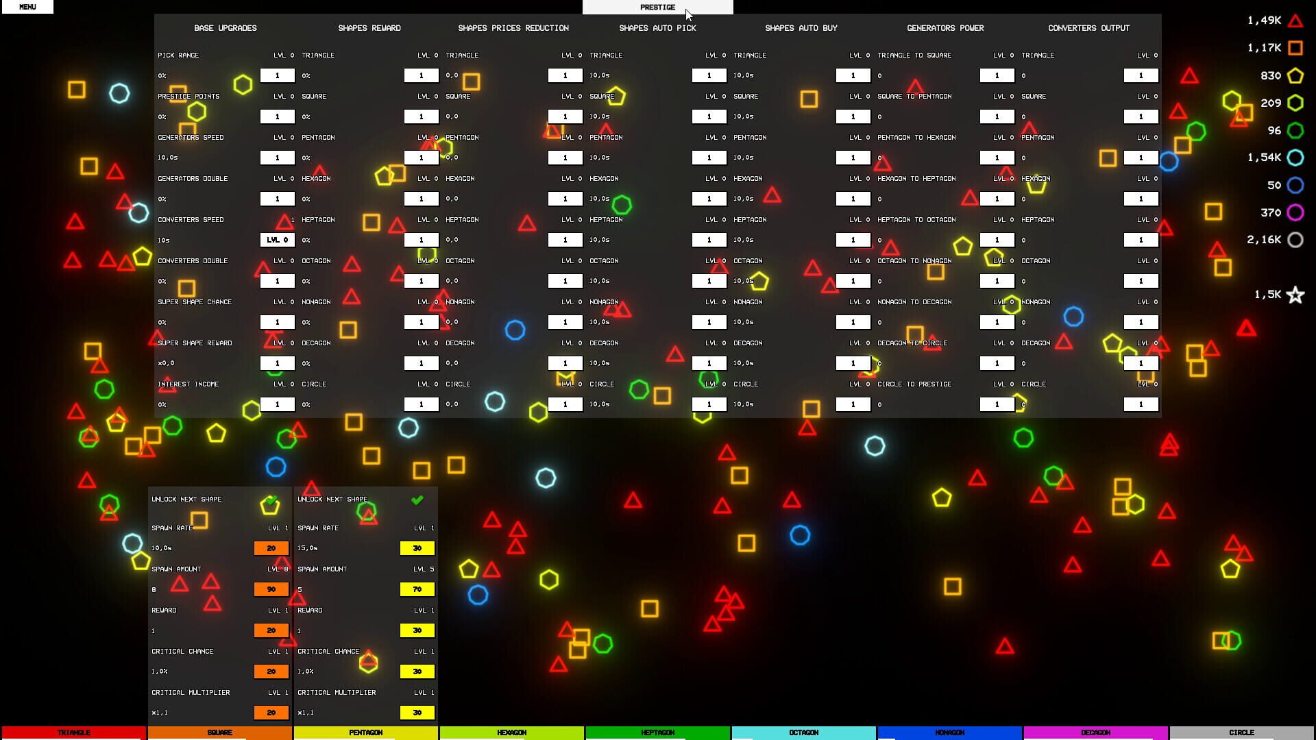 Idle Shapes - Screenshot