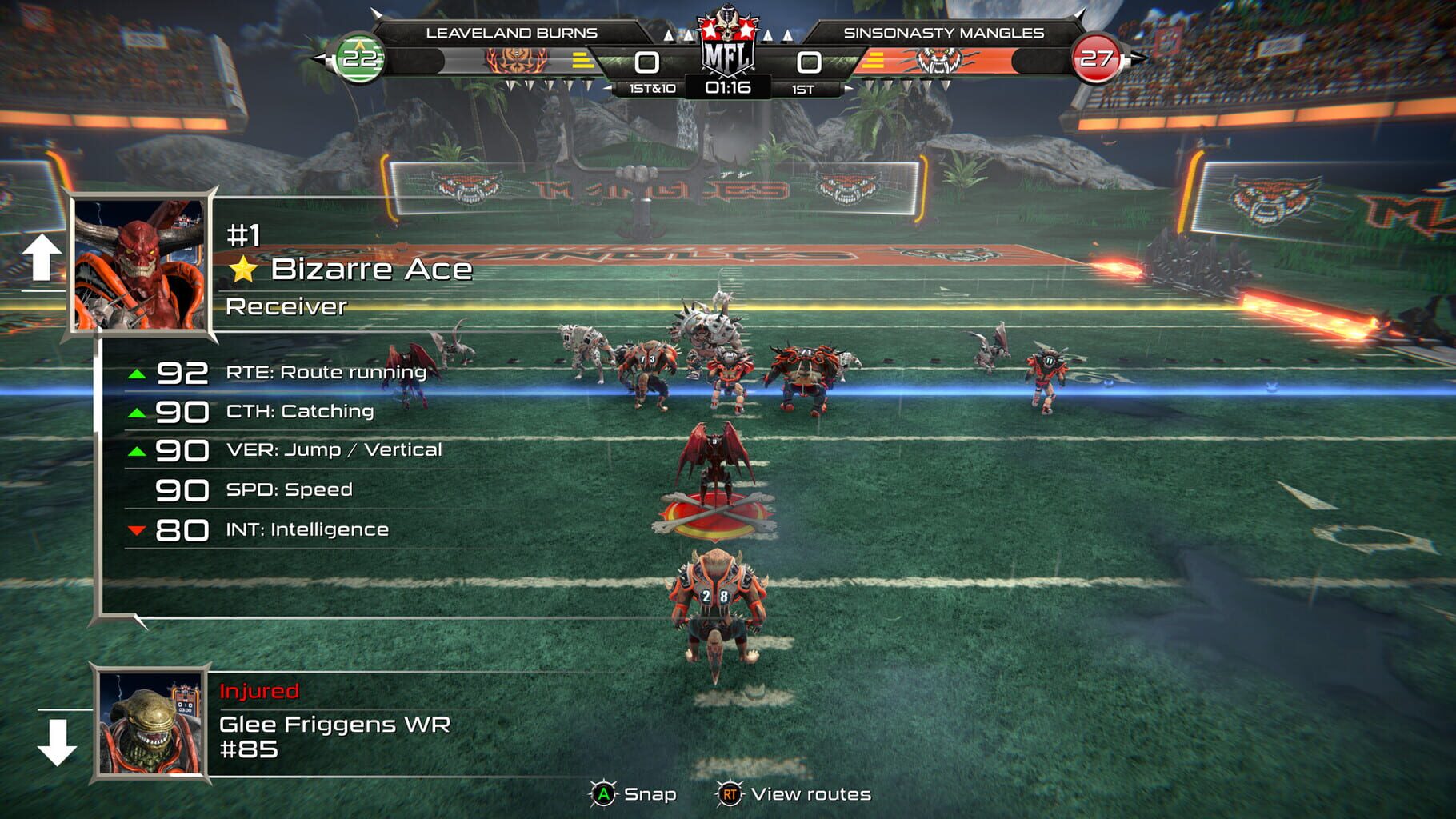 Mutant Football League: Sinsonasty Mangles screenshot