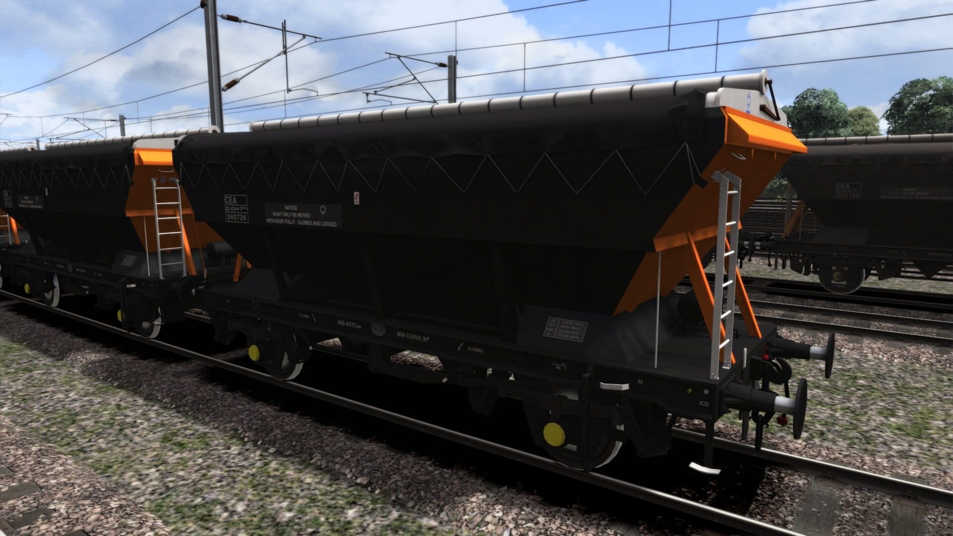 TS Marketplace: Loadhaul CEA Covered Hopper Wagon Pack - Screenshot