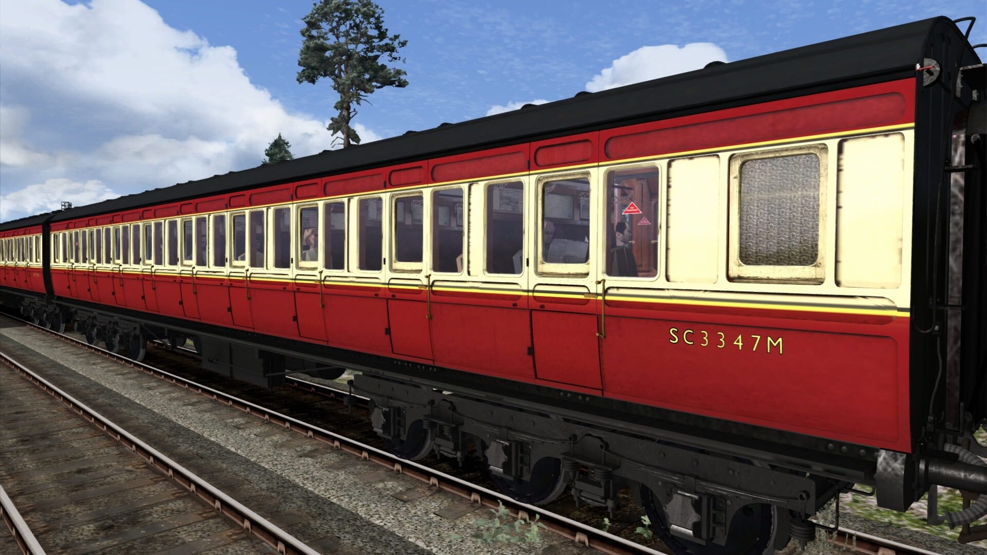 TS Marketplace: Caledonian Railway 65ft Grampian BR Crimson & Cream Coach Pack Add-On - Screenshot