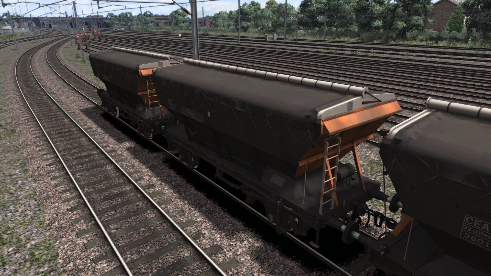 TS Marketplace: Loadhaul CEA Covered Hopper Wagon Pack - Screenshot