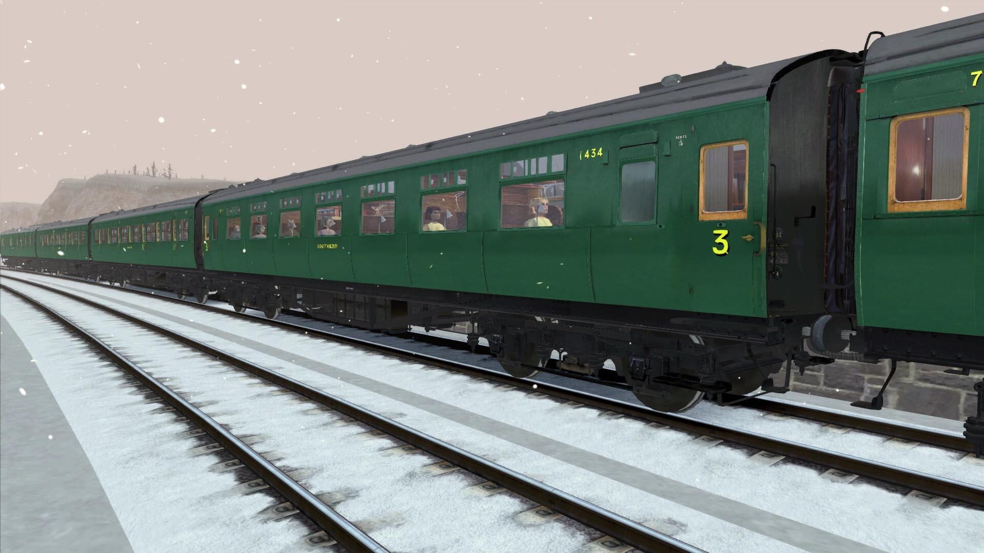TS Marketplace: Maunsell 59ft Low Window Corridor Coach Pack Southern Malachite Green - Screenshot